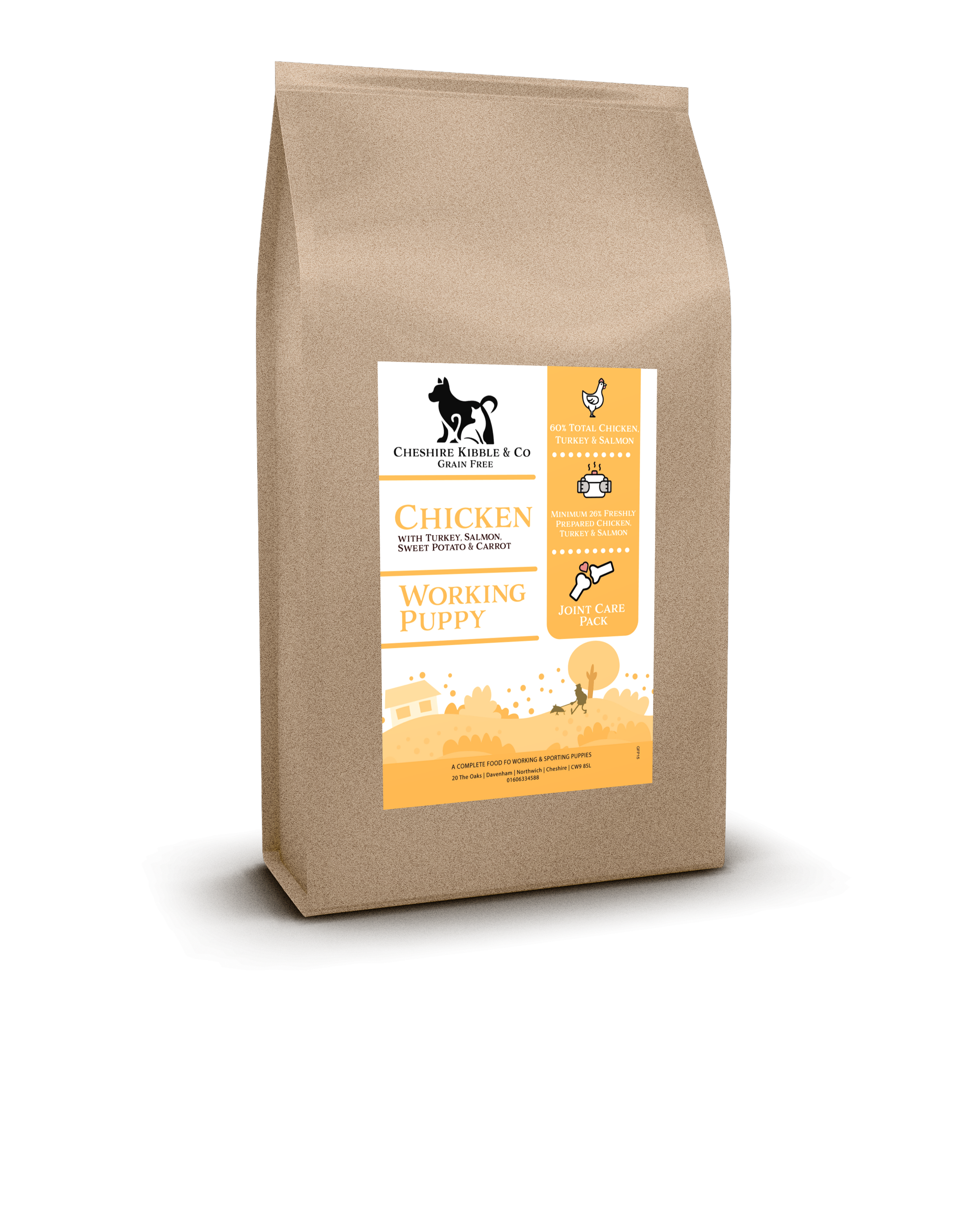 Chicken, Turkey, Salmon, Sweet Potato & Carrot (2kg) - Puppy Food (Grain Free)