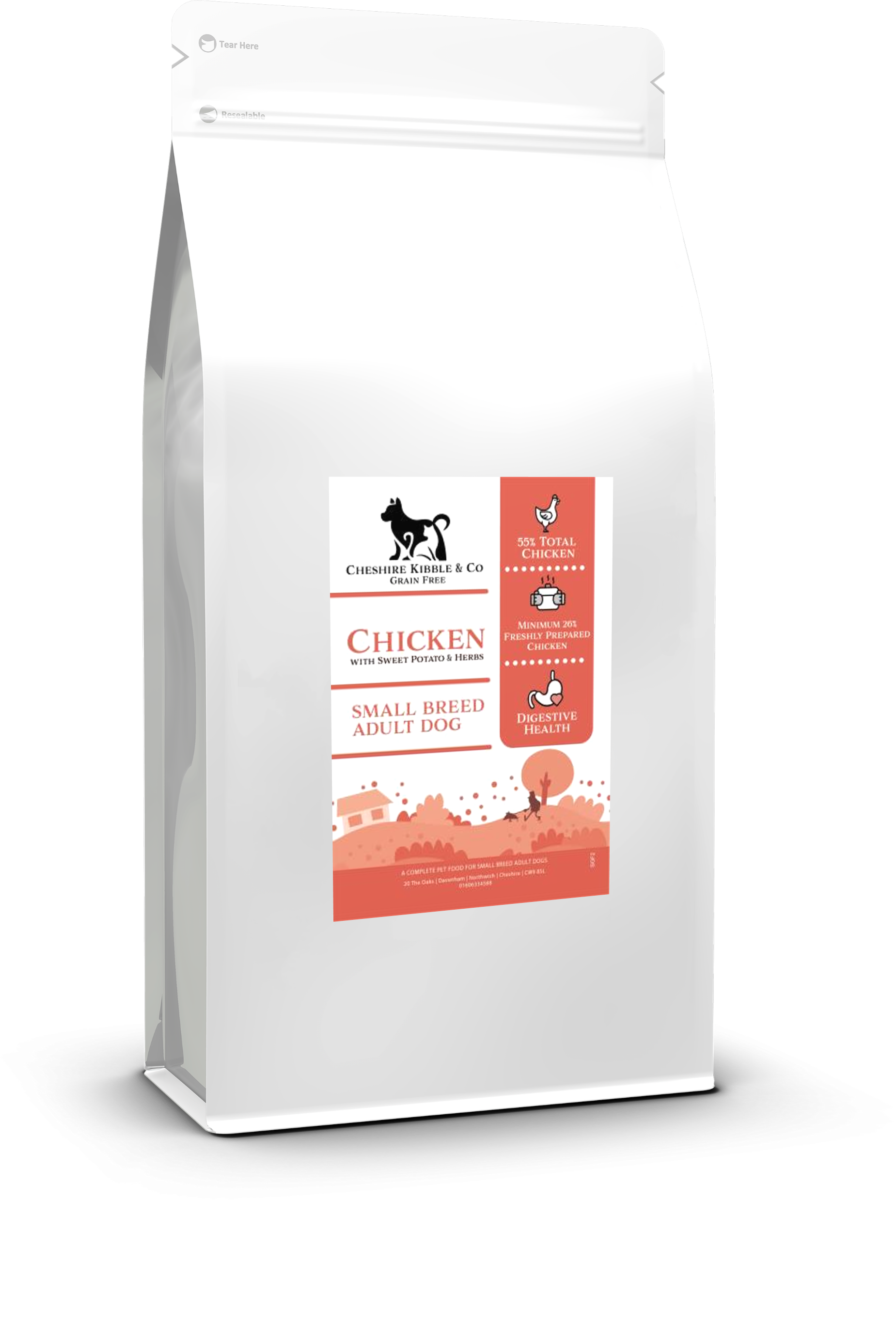 Chicken with Sweet Potato & Herbs - Adult Dog Food (2kg)
