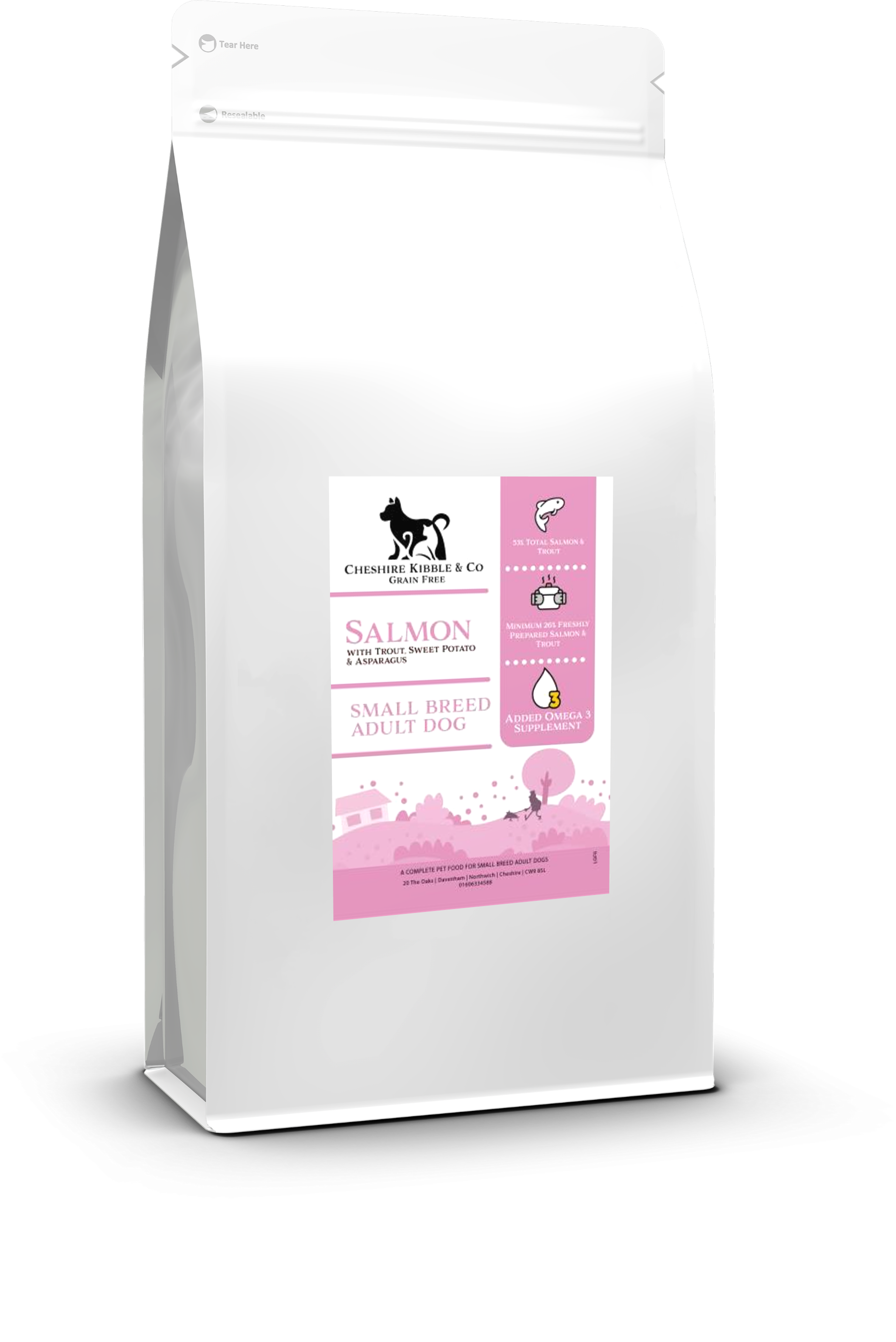 Salmon & Trout with Sweet Potato - Small Breed Adult Dog Food (6kg)