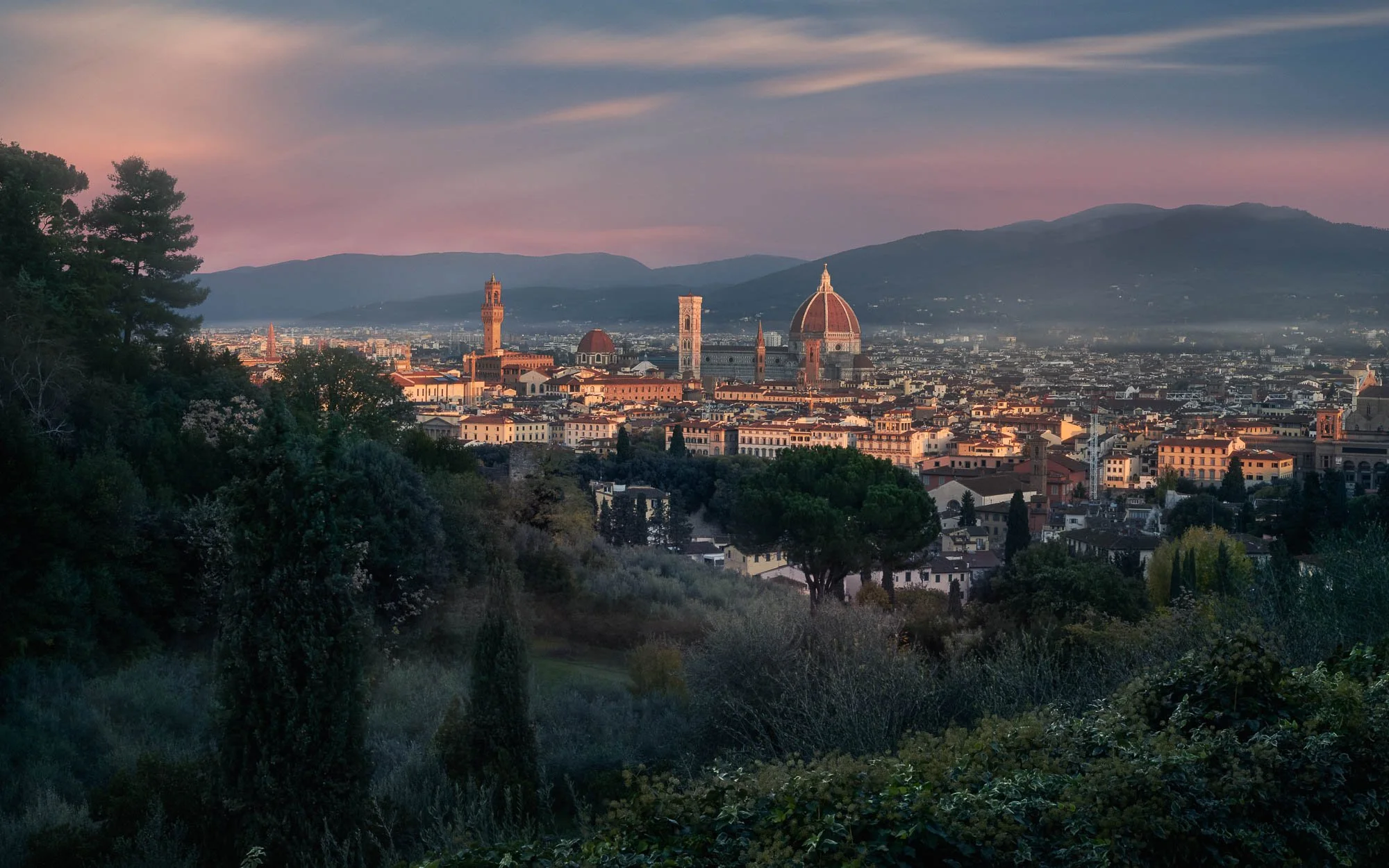 The Florence cityscape from San Miniato al Monte.