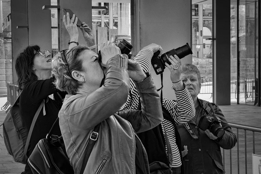 Tourists taking photos
