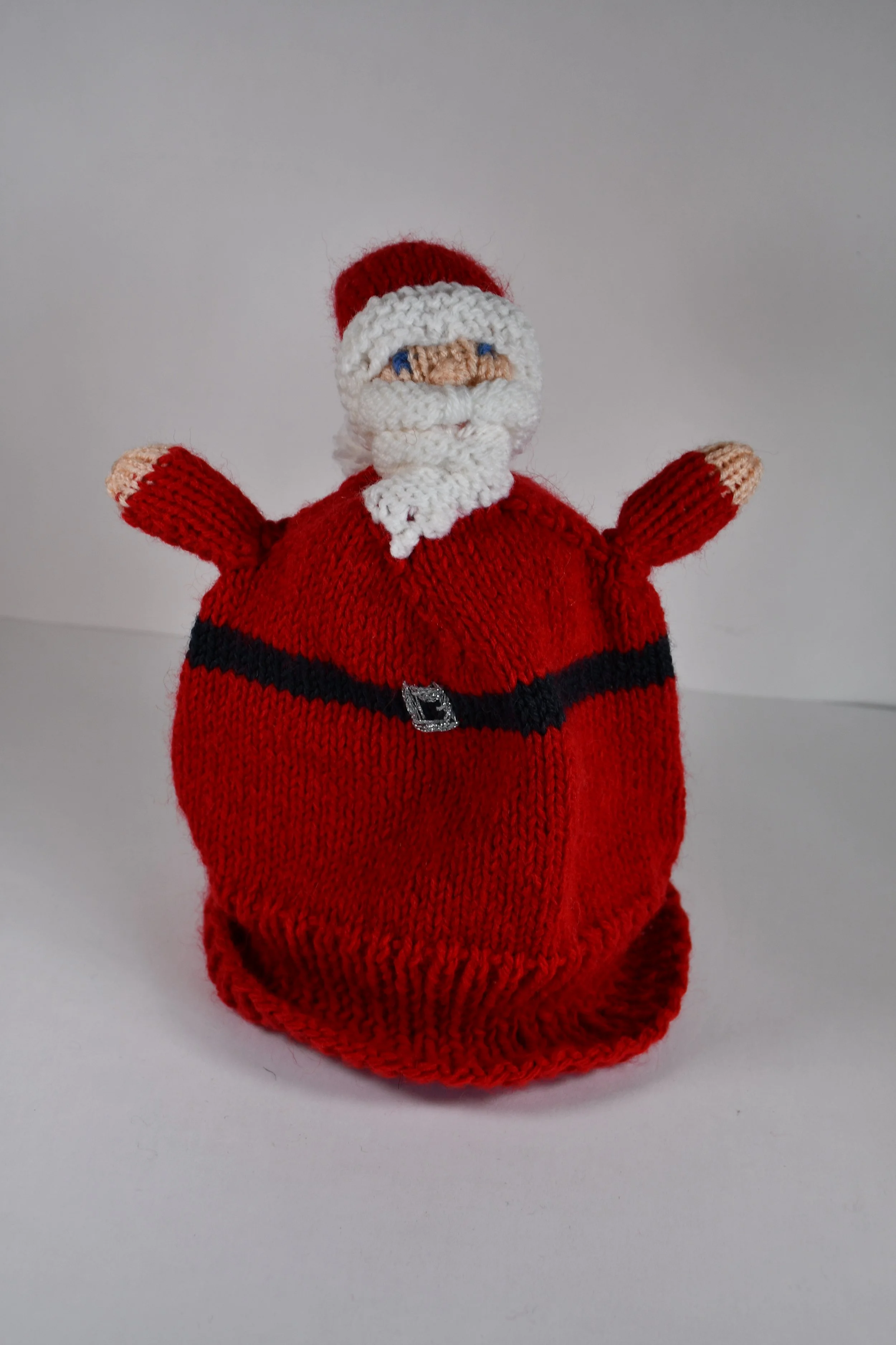 Santa hat Hand knitted in Pure New wool and wool blends Made to order