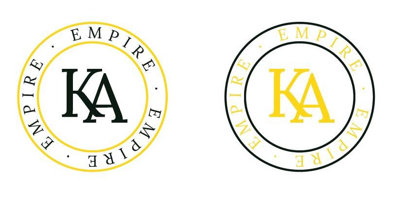 Primary logo for clothing shop, plus colour variations and sketch process