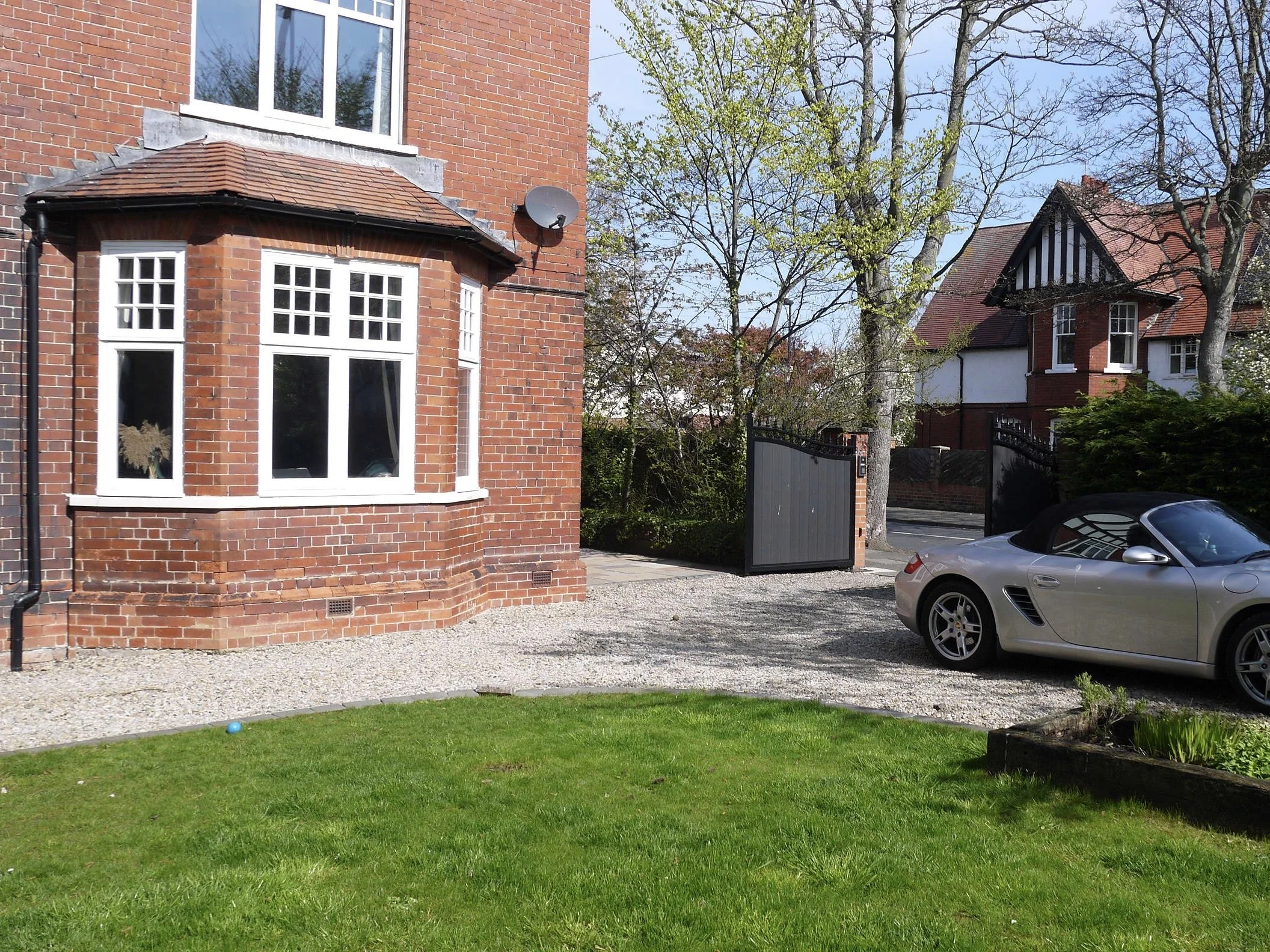 A photograph of the front garden before works started