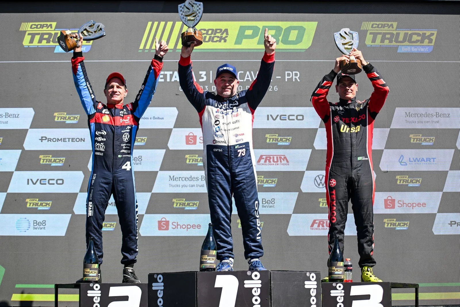 Leandro Totti vence as duas corridas da Copa Truck, enquanto Beto Monteiro conquista pódio em Cascavel e segue líder 