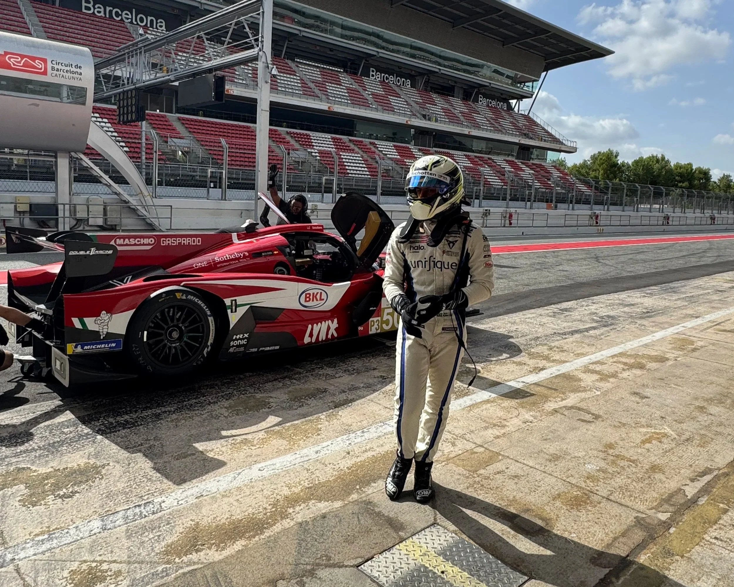 Erick Schotten testa protótipo LMP3 da AF Corse em Barcelona ao lado de Pipo Massa