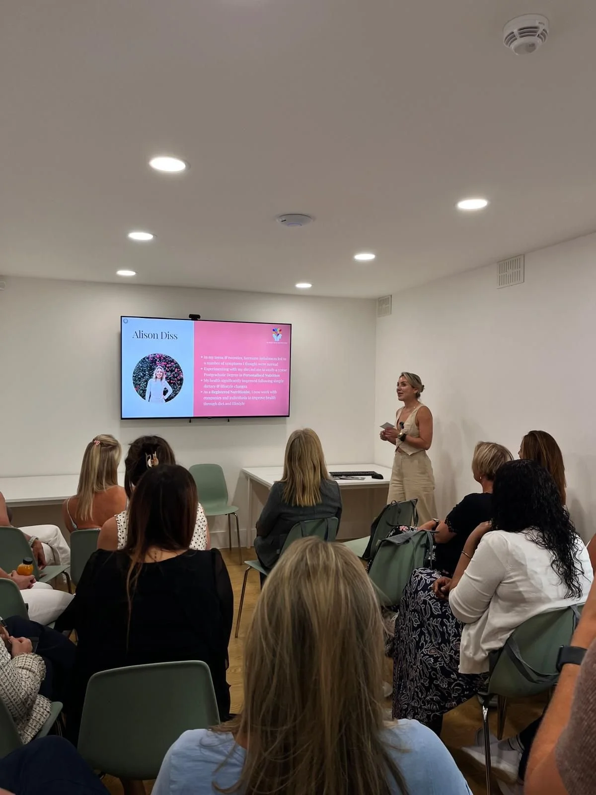 Alison Diss presenting