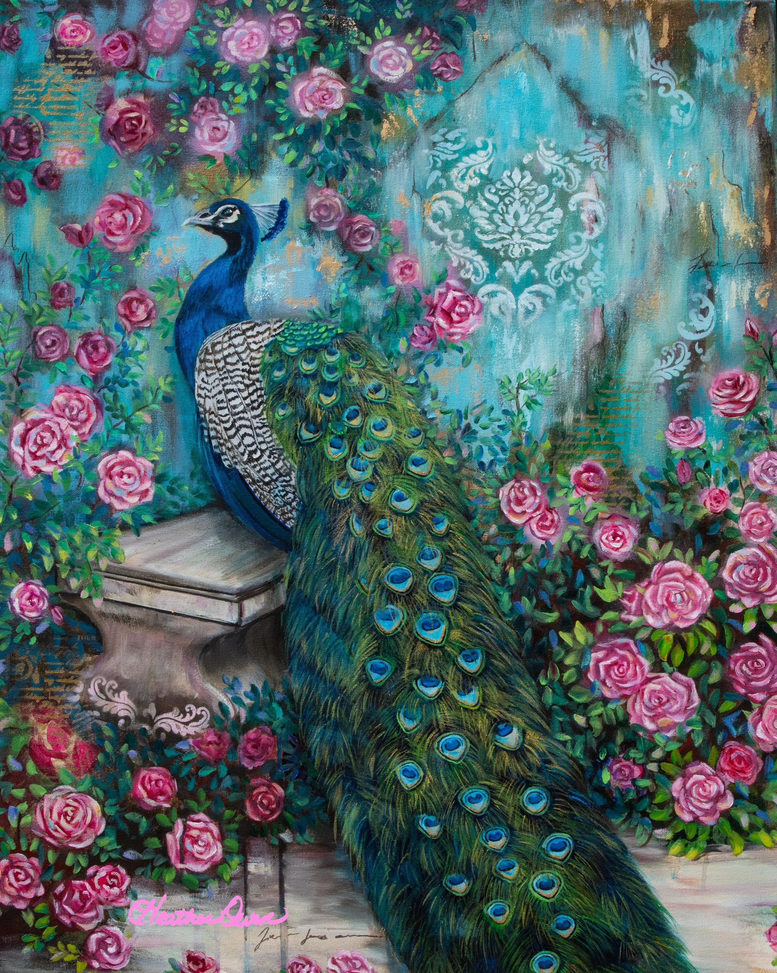 Romance In the Park Peacock Signed.jpg