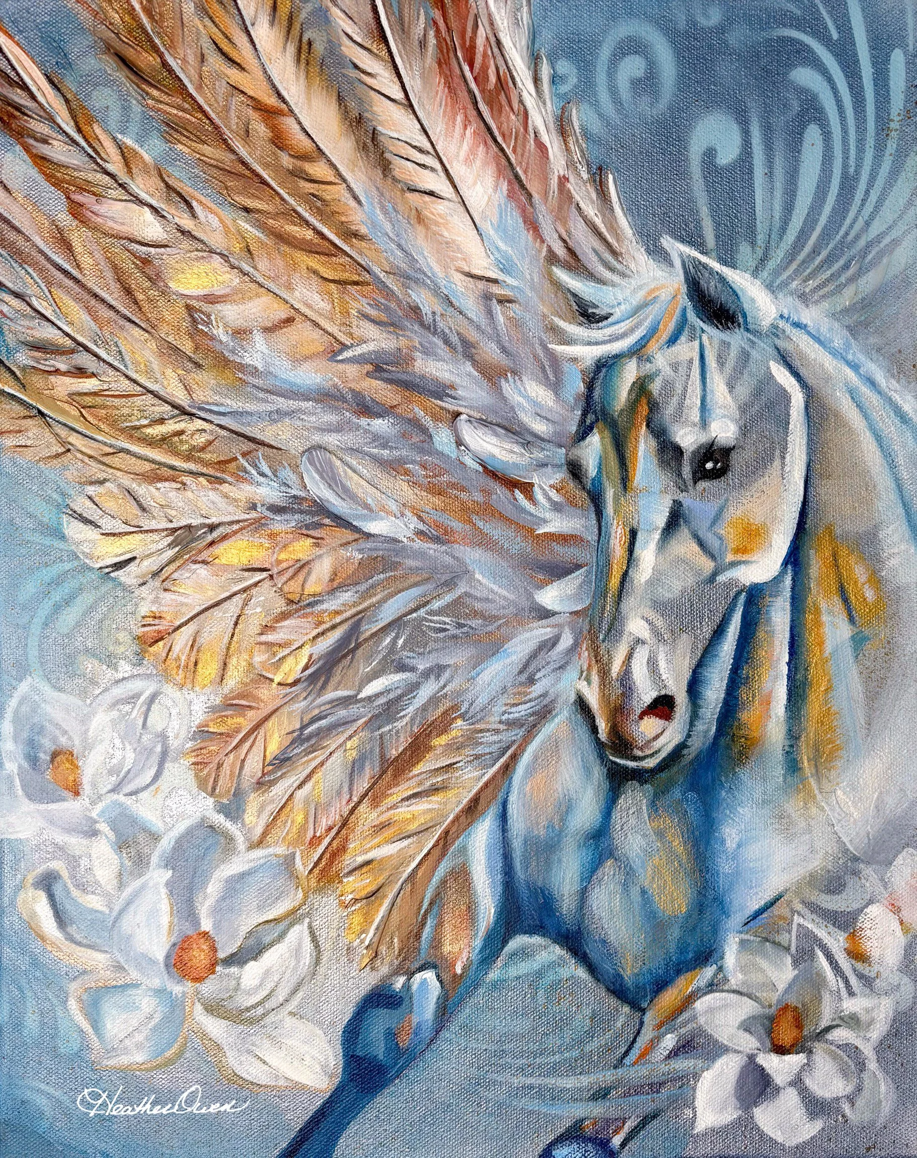 On Golden Wings | 11 x 14