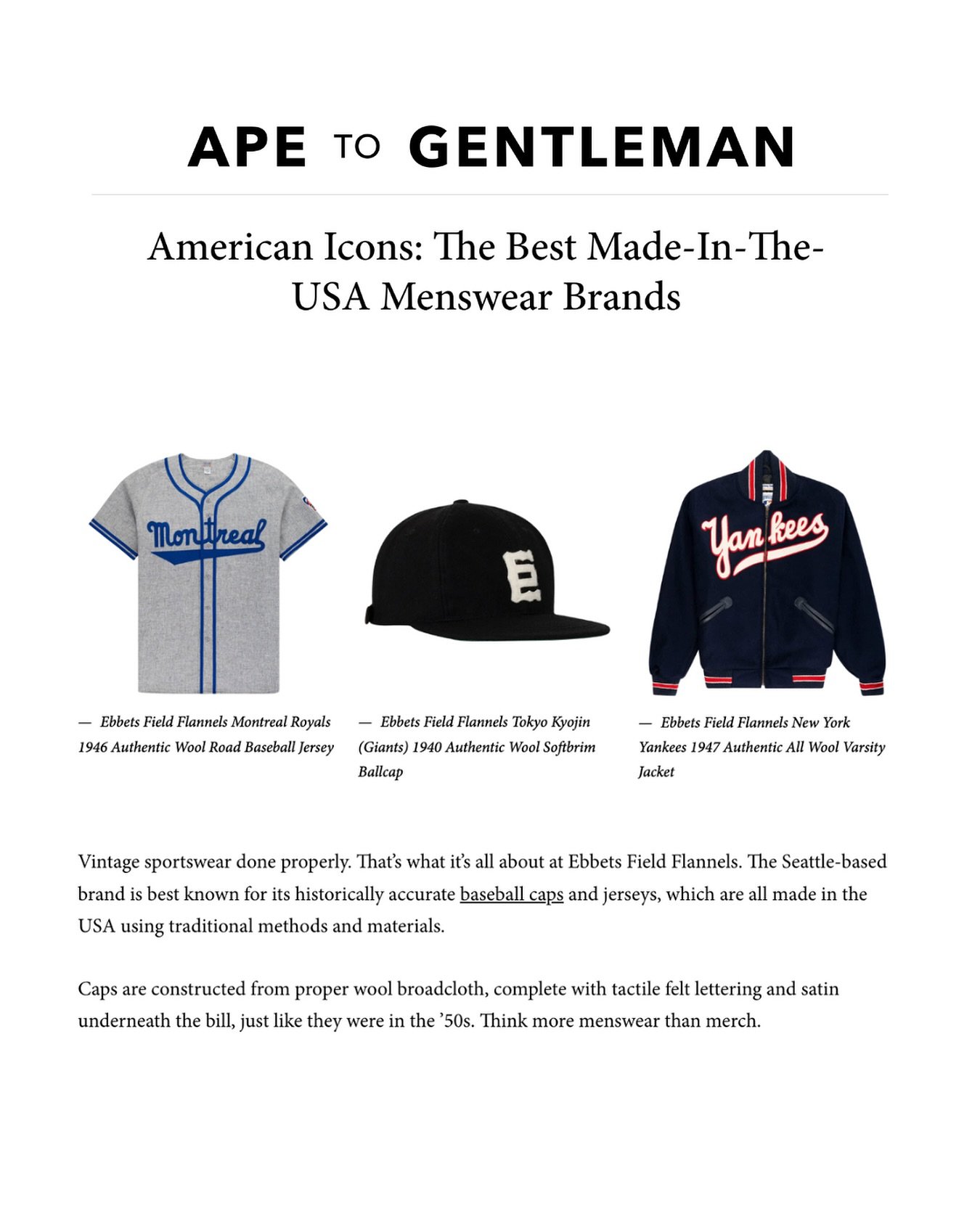 @ebbetsvintage featured in @apetogentleman
