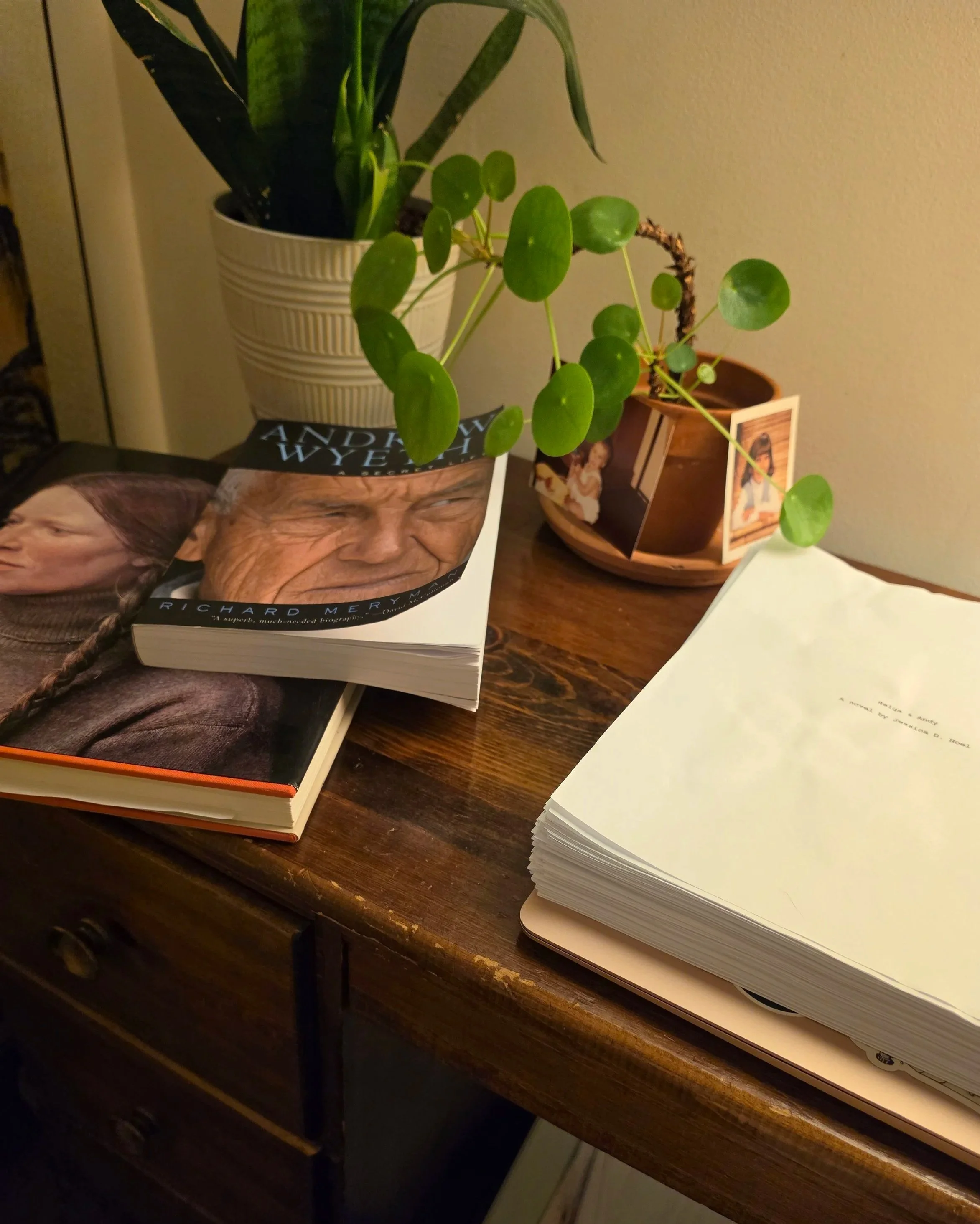 Jessica Noel's writing desk, 2026.