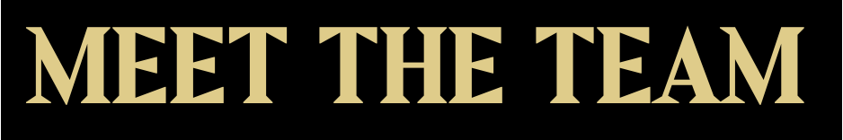 Text that says 'MEET THE TEAM' in bold, stylized font.