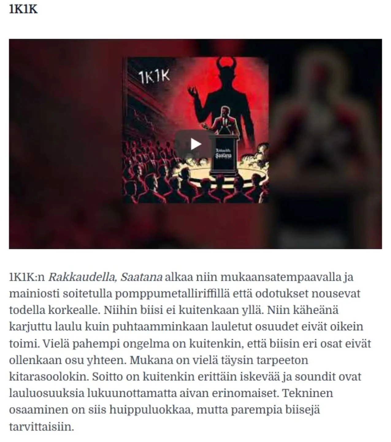 Paska laulaja, paska biisi ja kehtasivat viel&auml; kitarasoolonkin laittaa. Onneks edes @karjalaisenniko v&auml;&auml;nt&auml;ny hyv&auml;t soundit.
@soundilehti