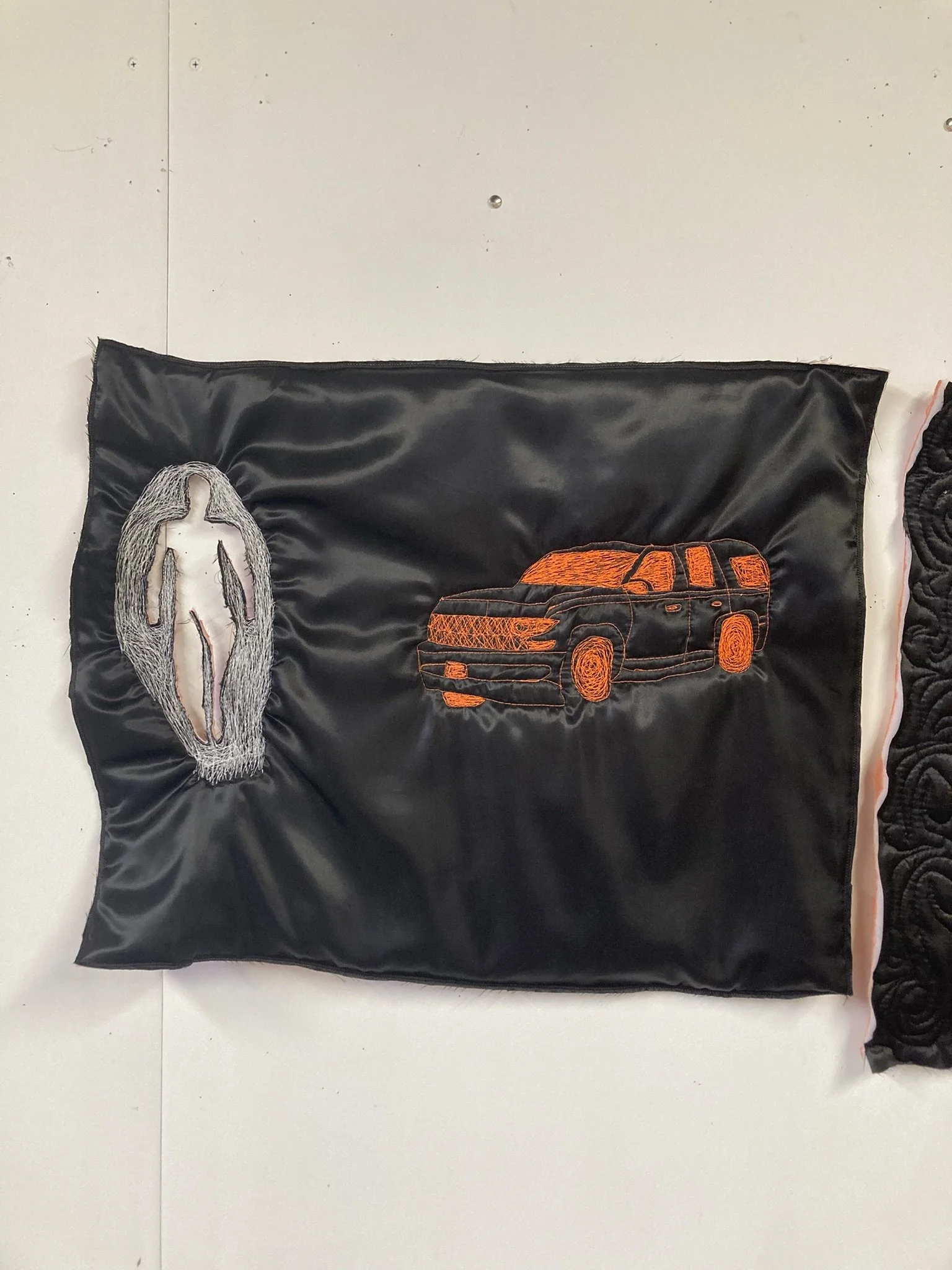 Man Who Has to Choose Between Dying of Hunger or Dying of Boredom Standing Next to A Chevy Tahoe