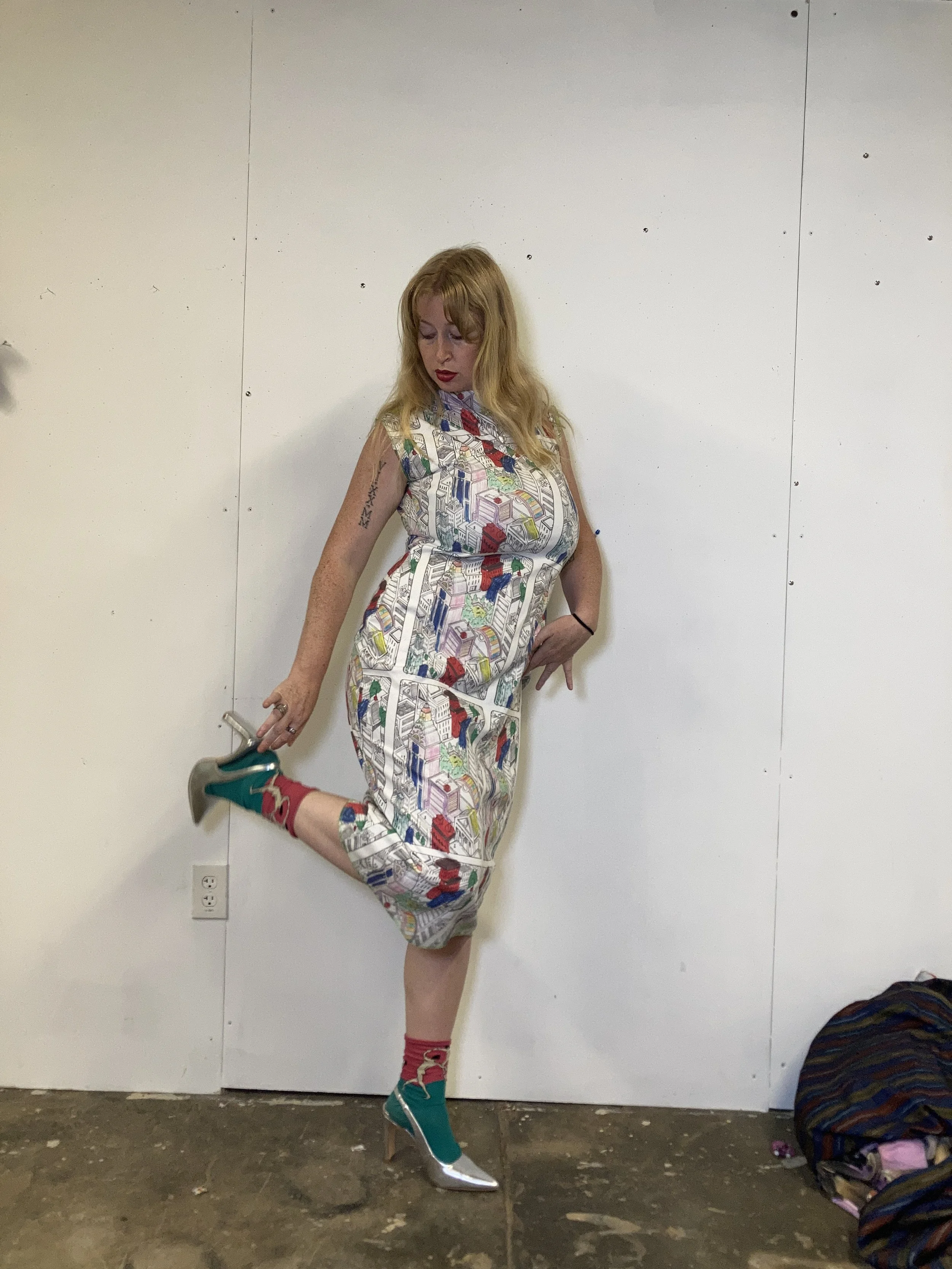 coloring book cotton dress