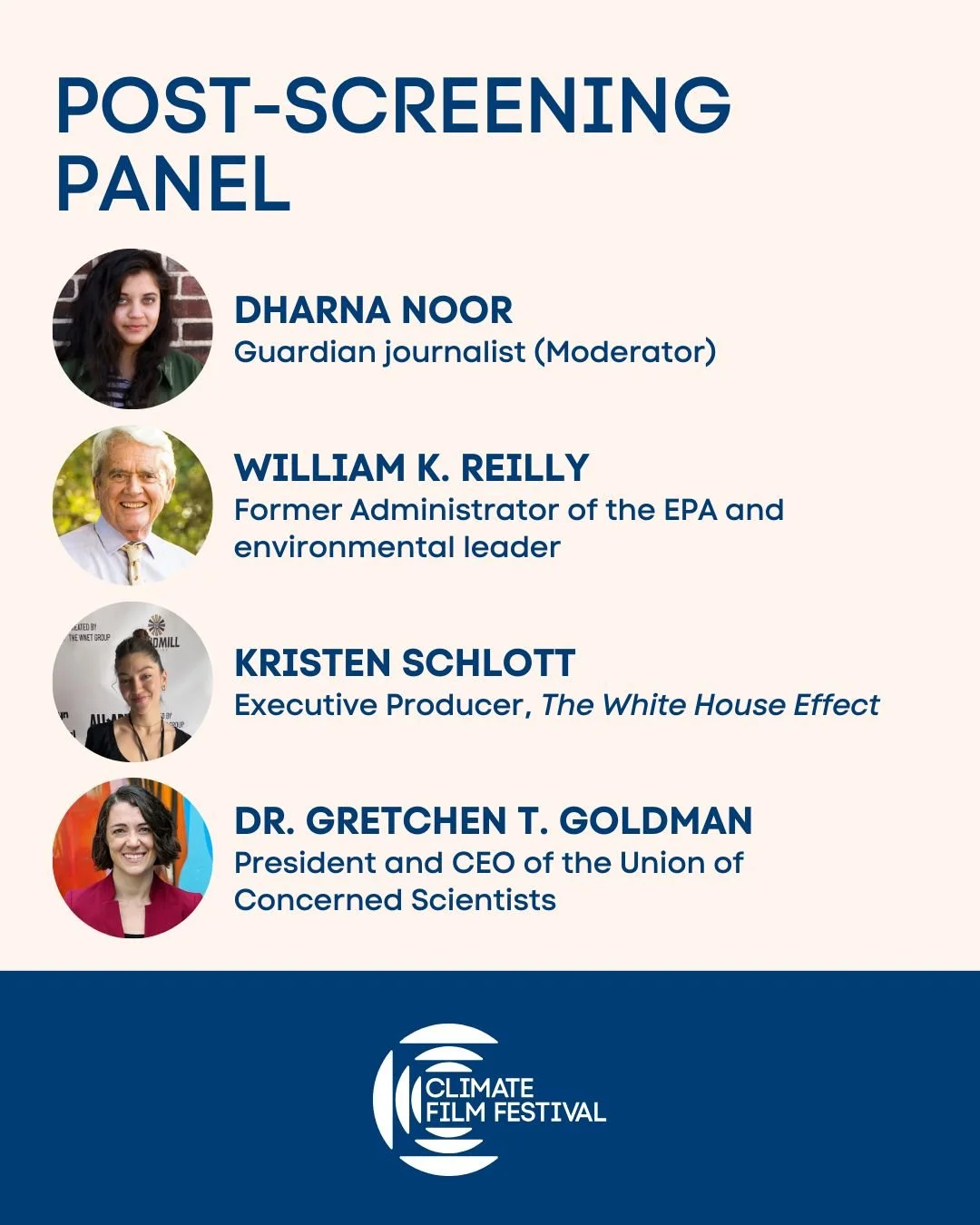 A belated thank you to the amazing programming team at @climatefilmfestnyc for featuring @thewhitehouseeffect as a 🌎 Centerpiece Screening at CFF 2025 🎬! 

🎤 Including an incredible panel discussion featuring Kristen Schlott, EP, The White House E