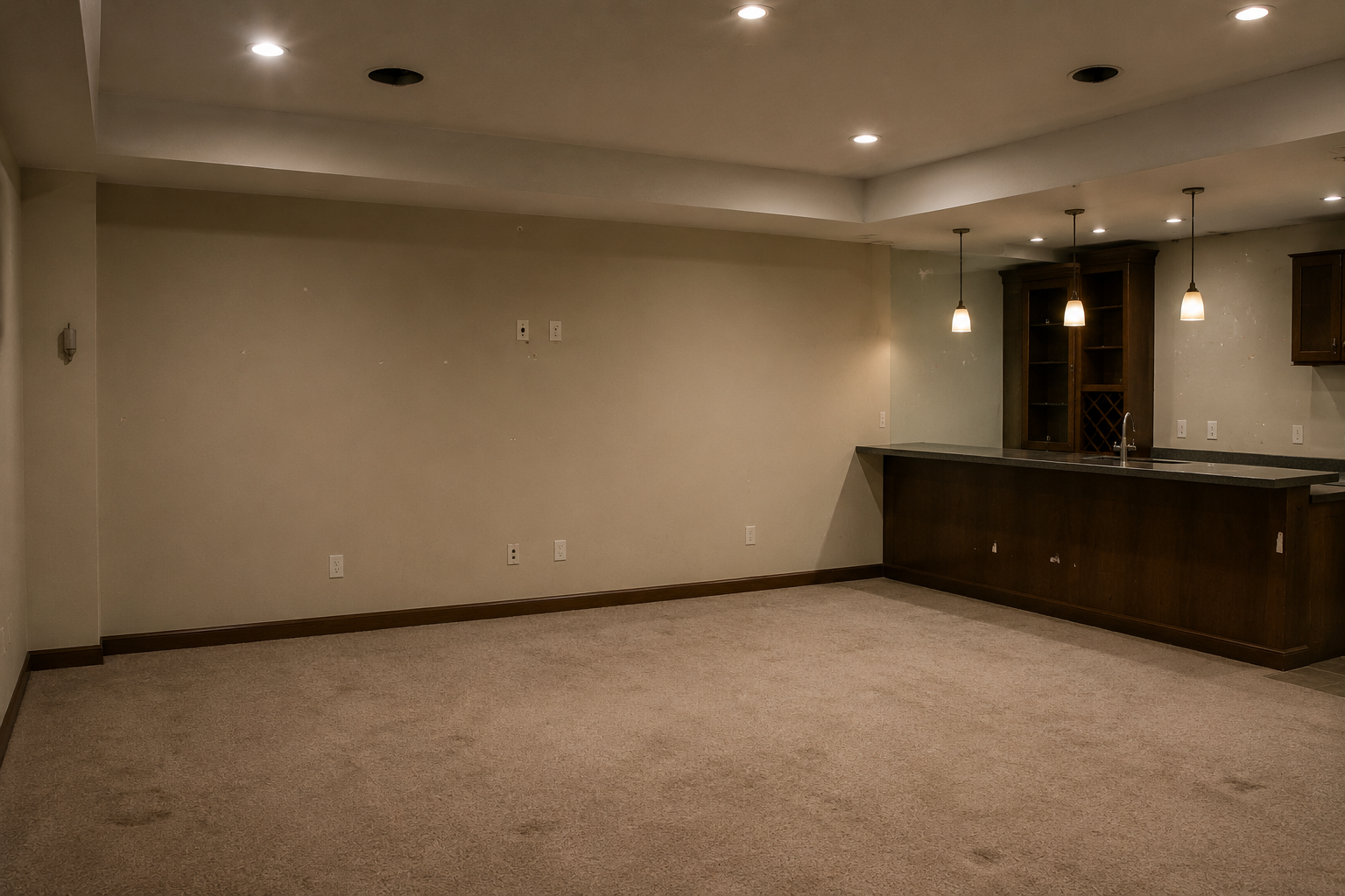 basement recroom waiting for remodel into a man-cave