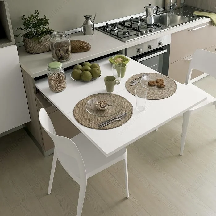 image showing slide-out table for kitchen