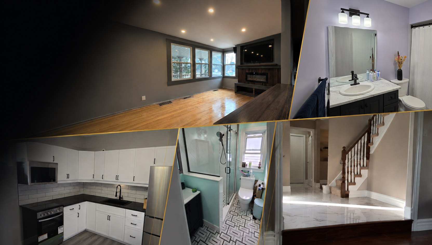 Collage Showing various types of Home Renovations for Pricing Guide in London Ontario