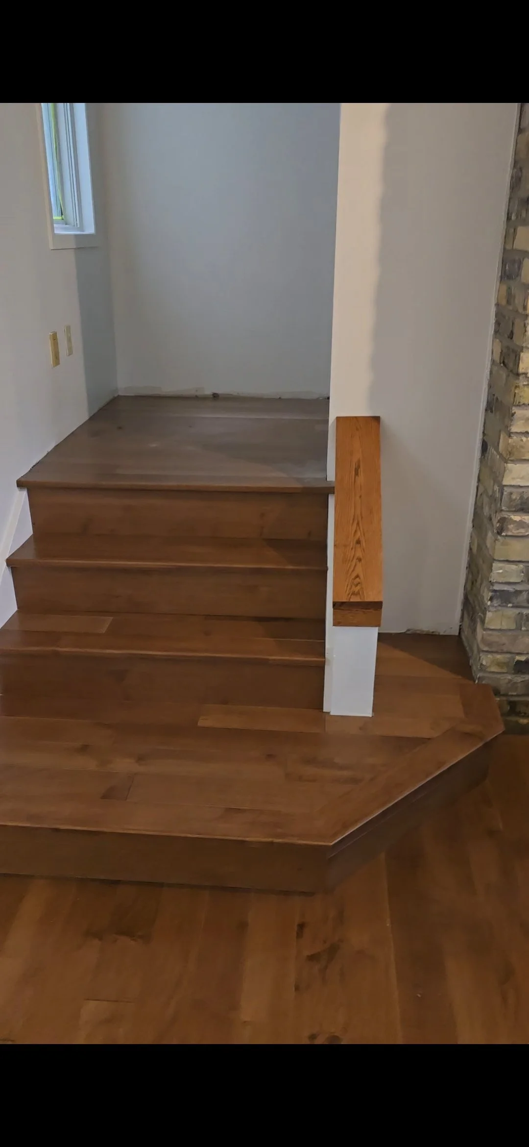 Custom Hardwood Stair Treads installed - London Ontario