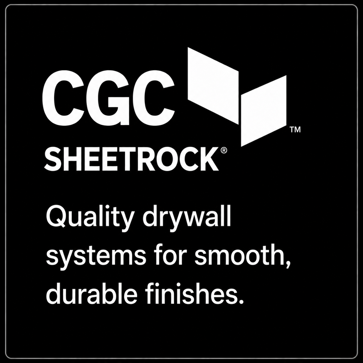 CGC Sheetrock drywall system designed for smooth finishes, durable walls and ceilings, crack resistance, and professional interior construction.