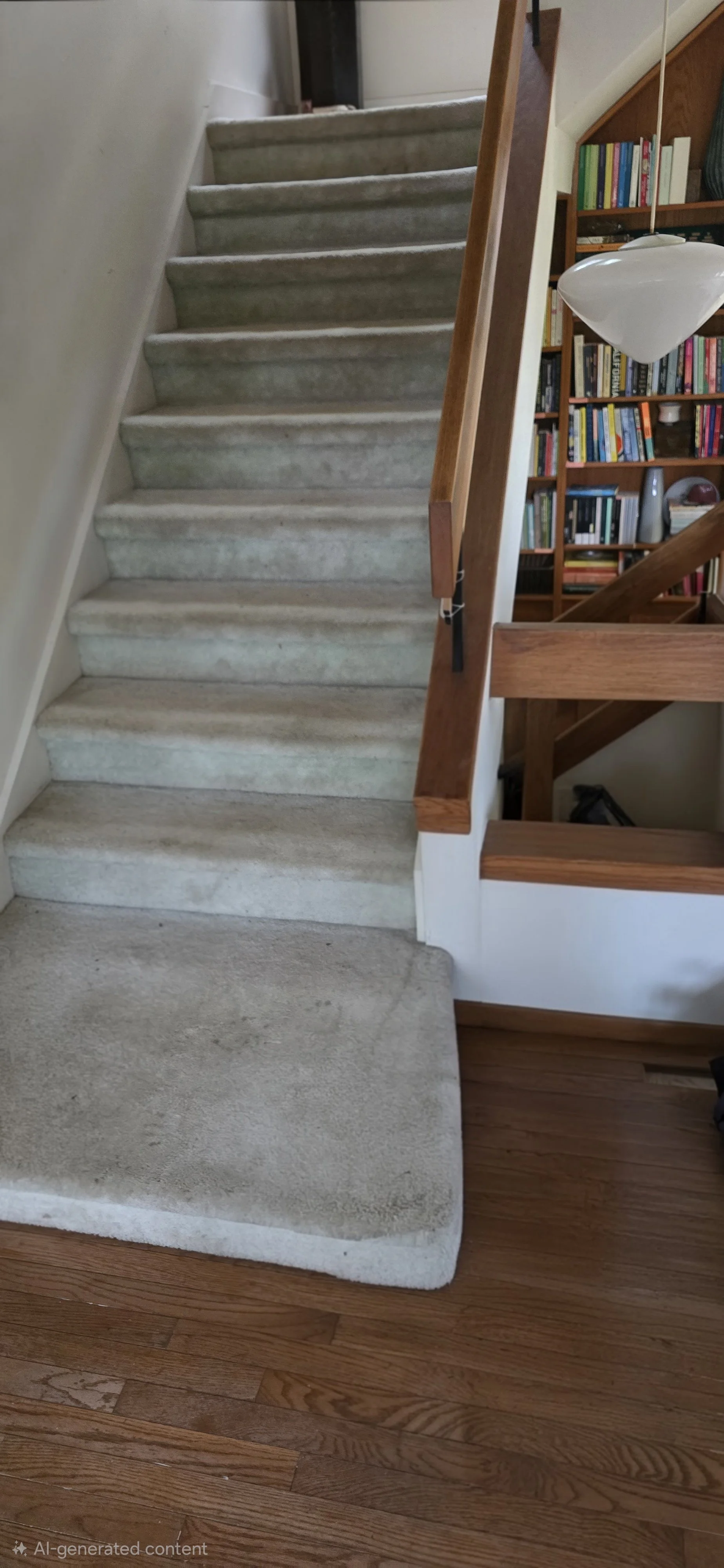 Removing dated carpet and refurbishing stairs - Sunningdale, London Ontario