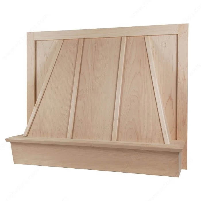 traditional looking wood range hood cover