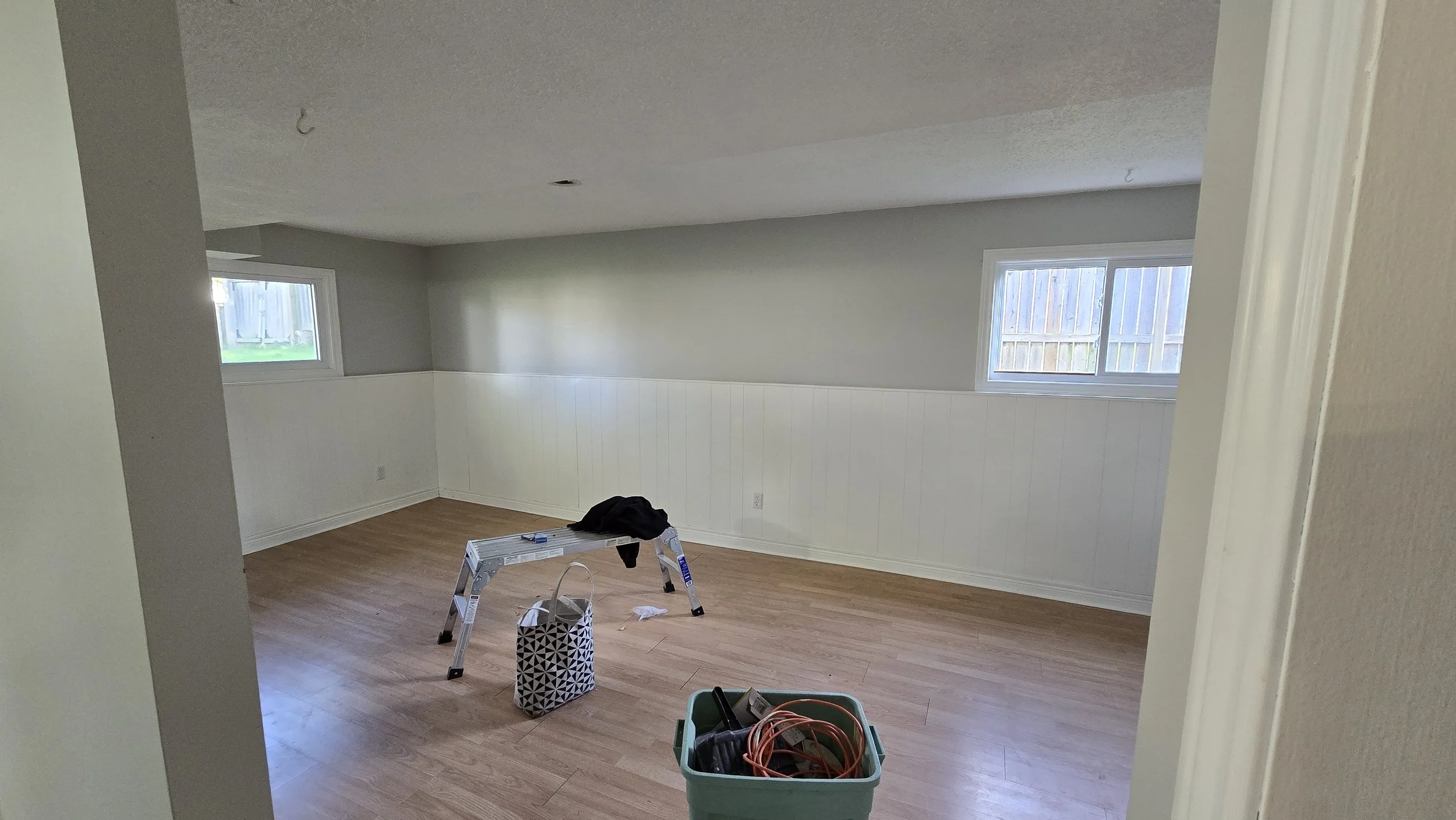 Image showing completed drywall installation in Strathroy Ontario basement apartment