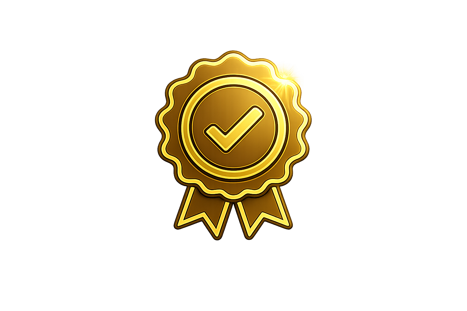 Quality workmanship award and customer satisfaction icon