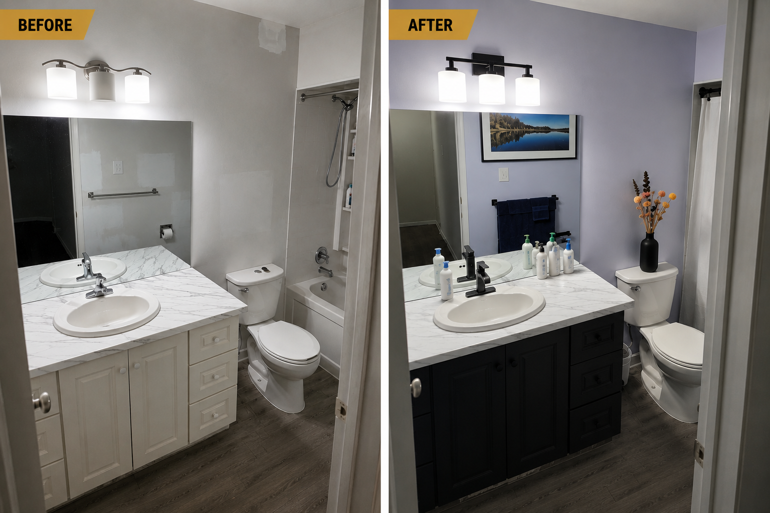 Newly Redecorated Bathroom/Vanity Restoration - Pond-Mills London, Ontario