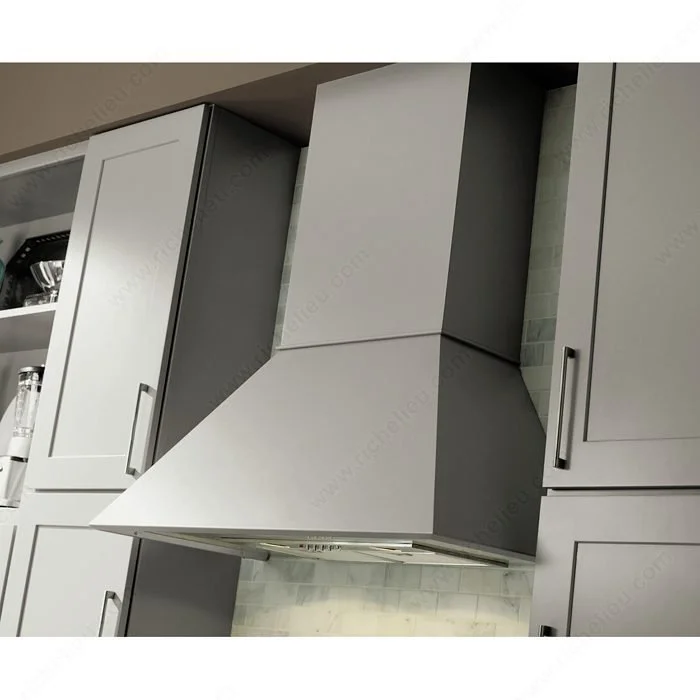 Image shows stell Euro-style range hood