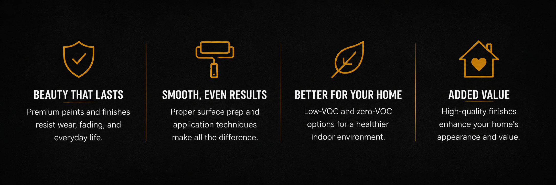 Educational infographic explaining the benefits of high-quality primers, paints, and finishes, including improved durability, better coverage, richer colour, easier maintenance, and longer-lasting results.