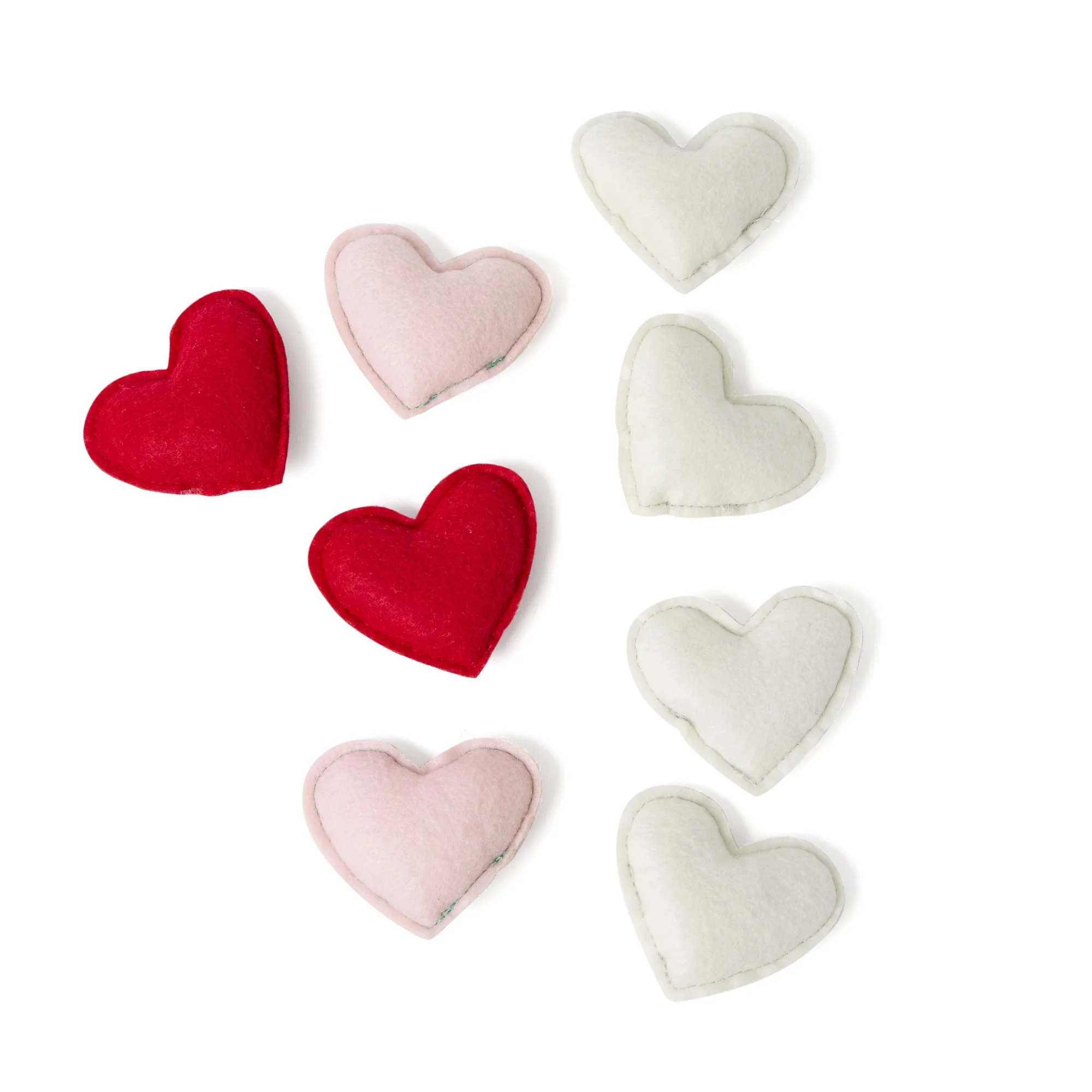 Valentine's Day Puffy Felt Hearts
