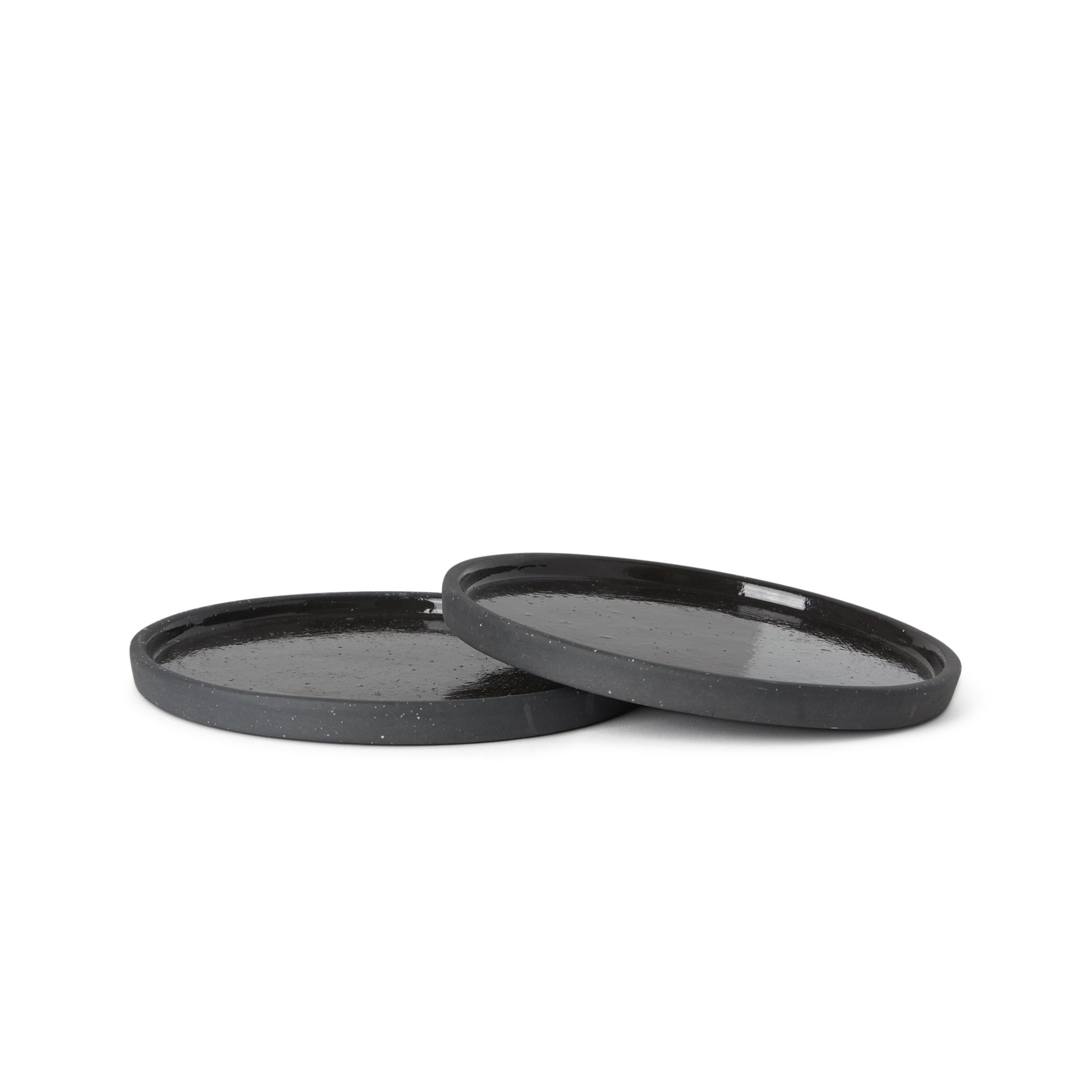 Salad Plates - Black Glaze