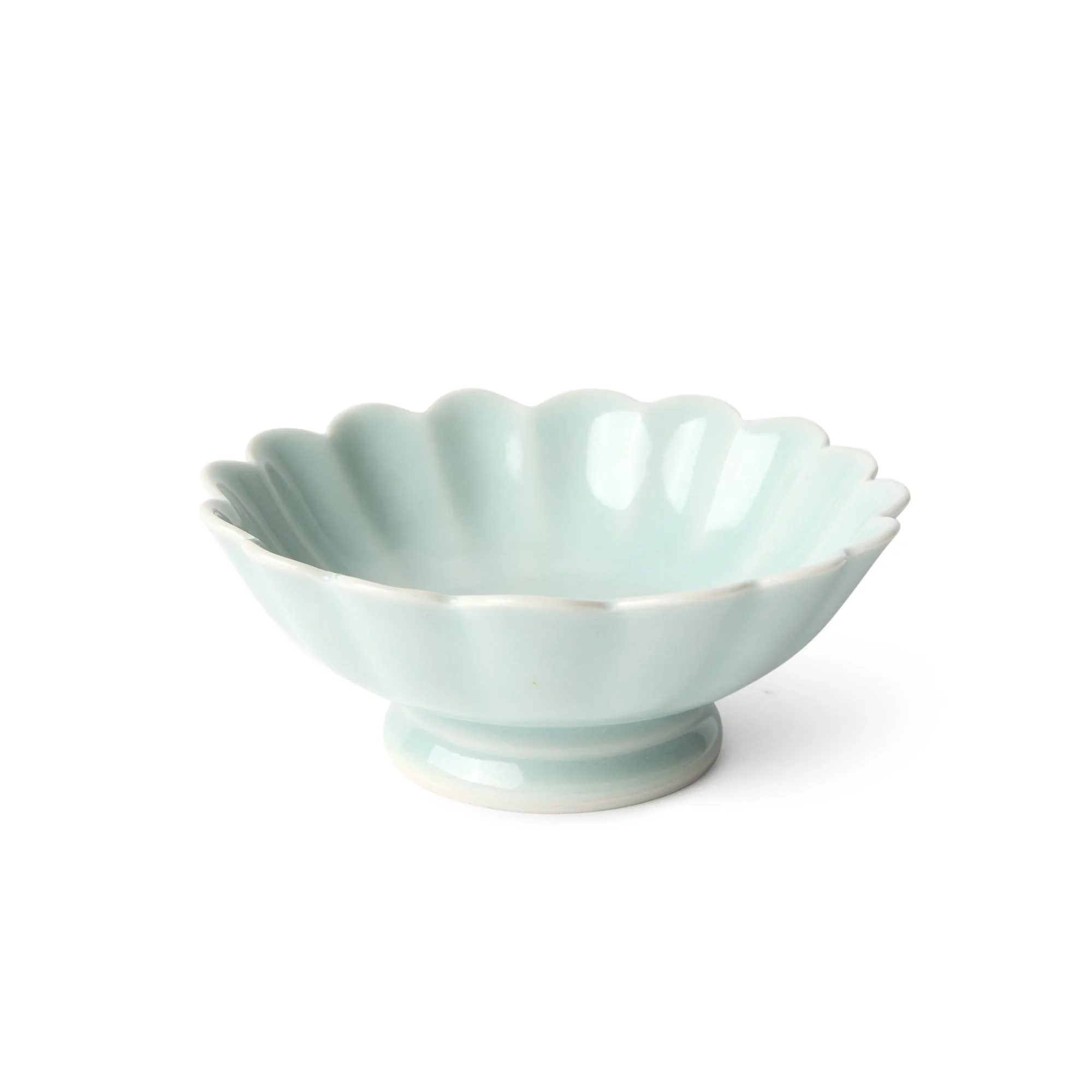 Candy Dish - Blue Scalloped 