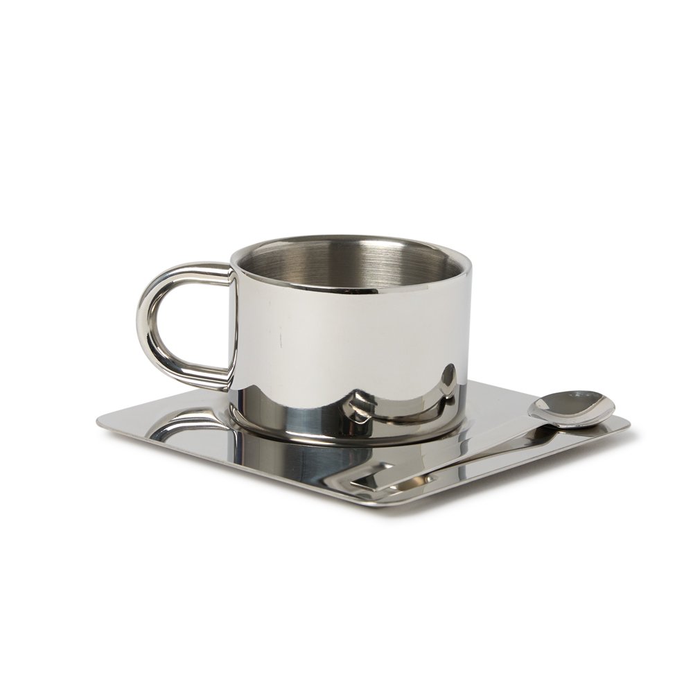 Mugs - Chrome 3-Piece Coffee Set