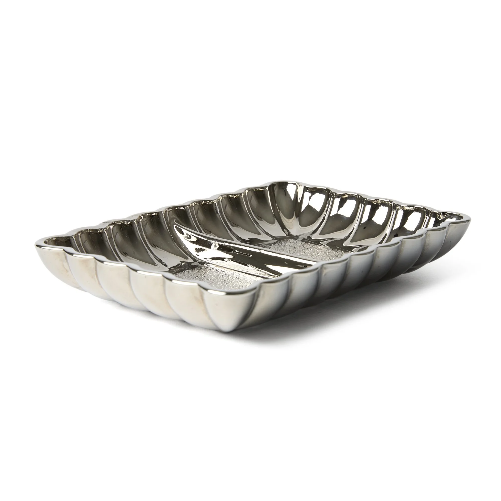 Metallic Mercury Glass Card Tray