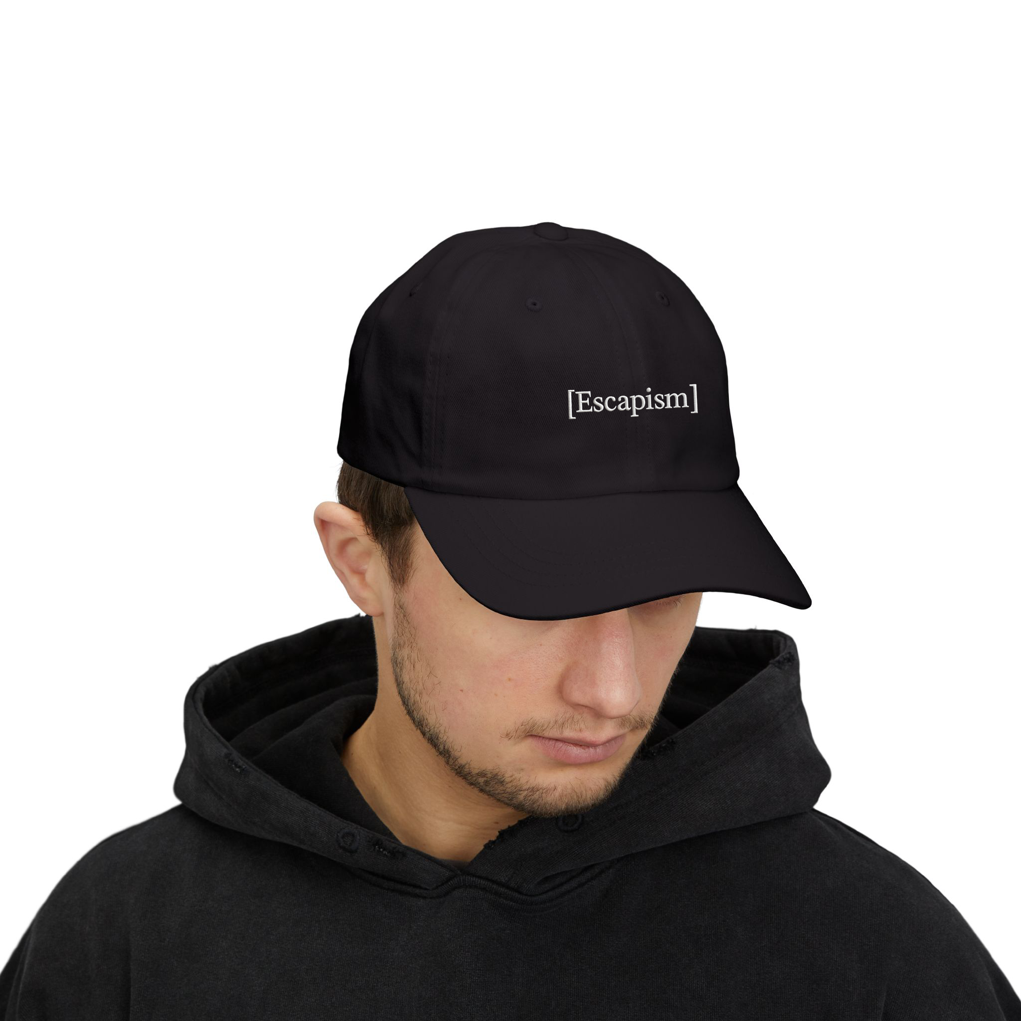 Escapism_Dad Hat_Black_Model.png