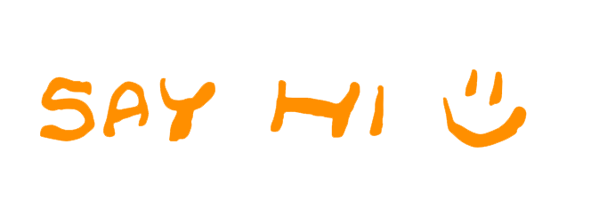 Handwritten message saying 'SAY HI' with a smiley face