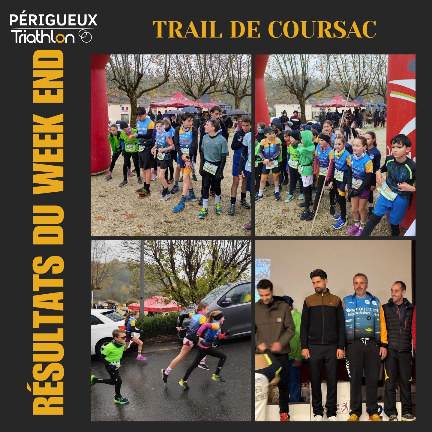 📢 R&eacute;sultats du week-end : @les.foulees.de.coursac 

🌟 Un grand bravo &agrave; nos coureurs qui ont brillamment repr&eacute;sent&eacute; le club ! 

🌙 Trail nocturne : 15 km 
 S&eacute;bastien Coutan 1:18:24, 2ᵉ de sa cat&eacute;gorie
 Benja