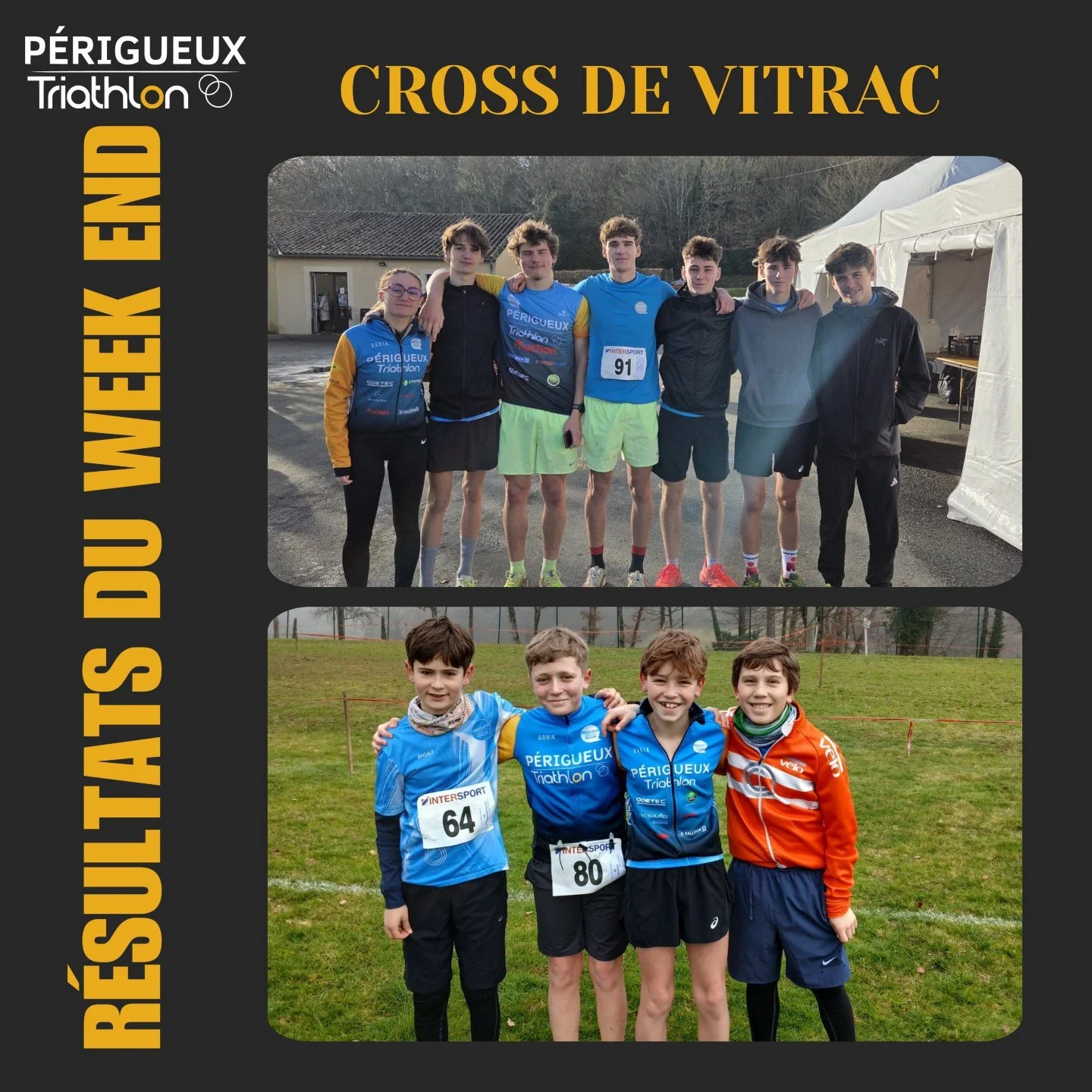 📣R&eacute;sultats du week-end💥 : 

Petite &eacute;quipe mais grosse motivation au cross de Vitrac 💪🔥 

Prochaine &eacute;ch&eacute;ance : les 1/4 de finales &agrave; Arnac-Pompadour le 25 janvier&hellip; on sera pr&ecirc;ts ! 😎

 #Cross #Athl&ea
