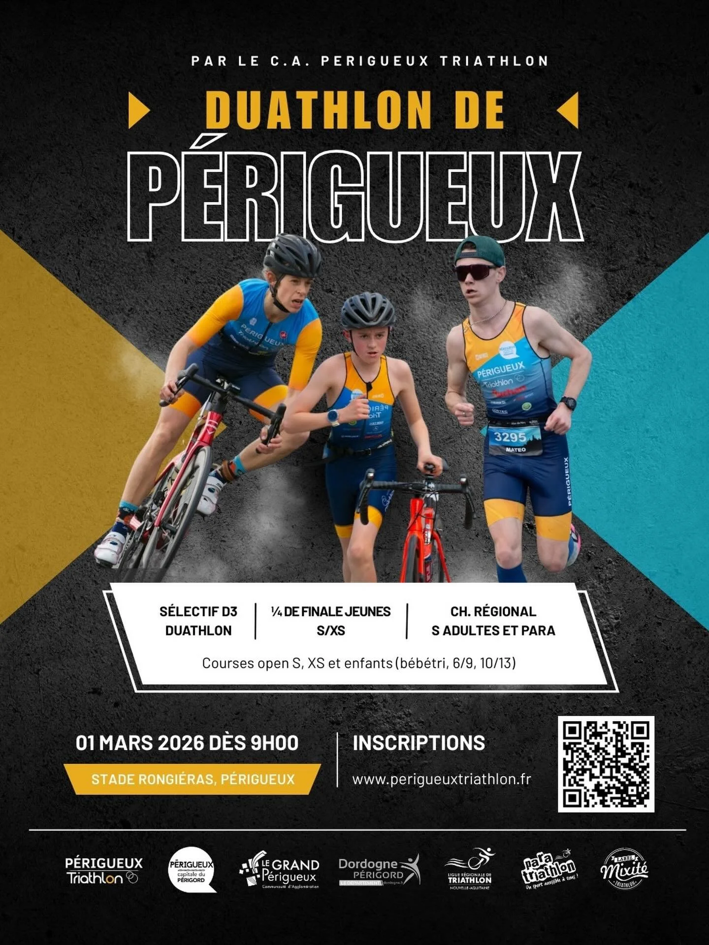 🏆🔥 CHAMPIONNAT R&Eacute;GIONAL Format S &ndash; PARA DUATHLON 🔥🏆

Le rendez-vous &agrave; ne pas manquer approche !

Nous avons l&rsquo;honneur d&rsquo;organiser le Support du Championnat R&eacute;gional &ndash; format S en Para Duathlon 💪

Un &