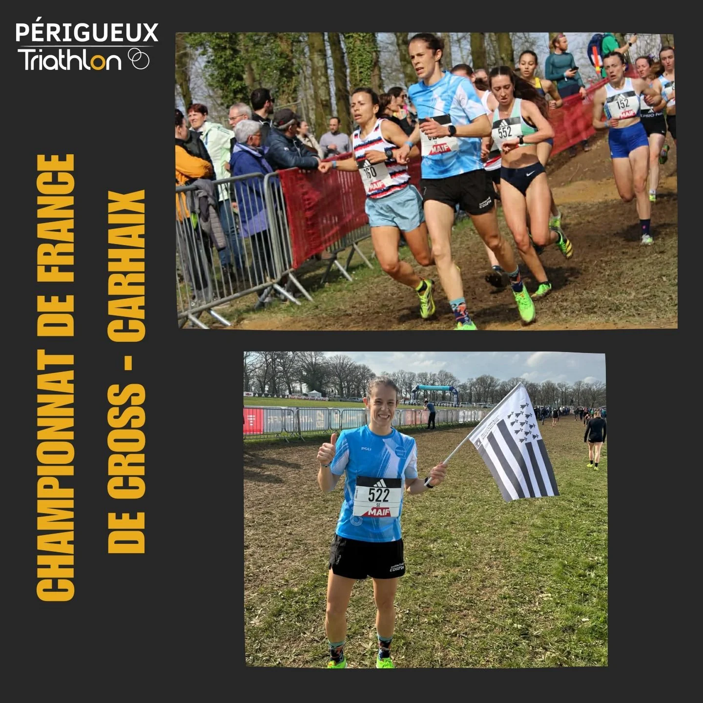 🇫🇷 Championnats de France de Cross-country &agrave; Carhaix (Bretagne)

&Eacute;lo&iuml;se Monnier &eacute;tait au d&eacute;part du cross court ce week-end ! 

Dans une course tr&egrave;s relev&eacute;e, elle termine 258&egrave;me et repart avec un