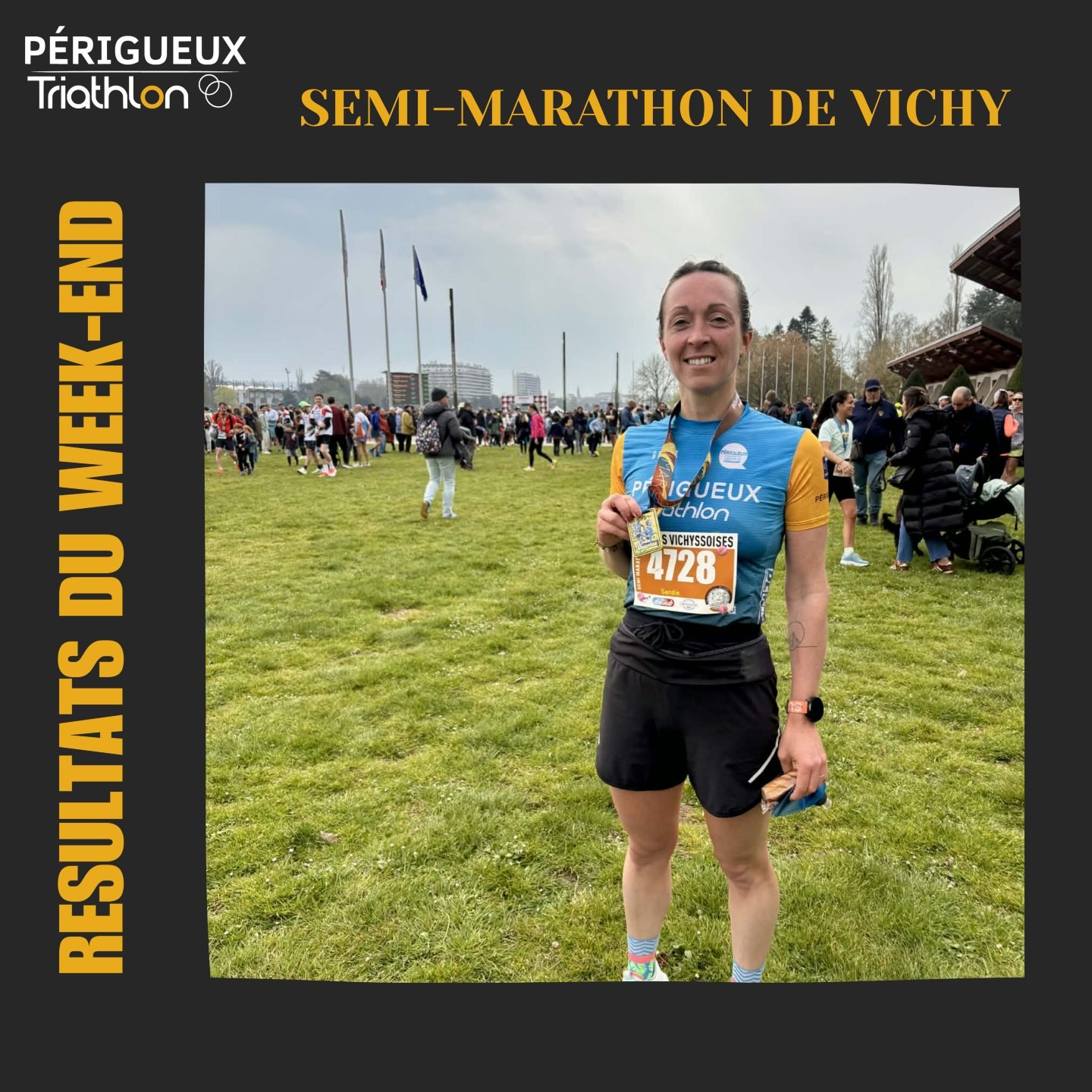 📢 R&eacute;sultats du week-end : 

Ce week-end, 2 de nos licenci&eacute;s &eacute;taient engag&eacute;s sur le semi-marathon de Vichy avec de tr&egrave;s belles performances &agrave; la cl&eacute; ! 👏 

⁃ Sandie Roussel signe un superbe record pers