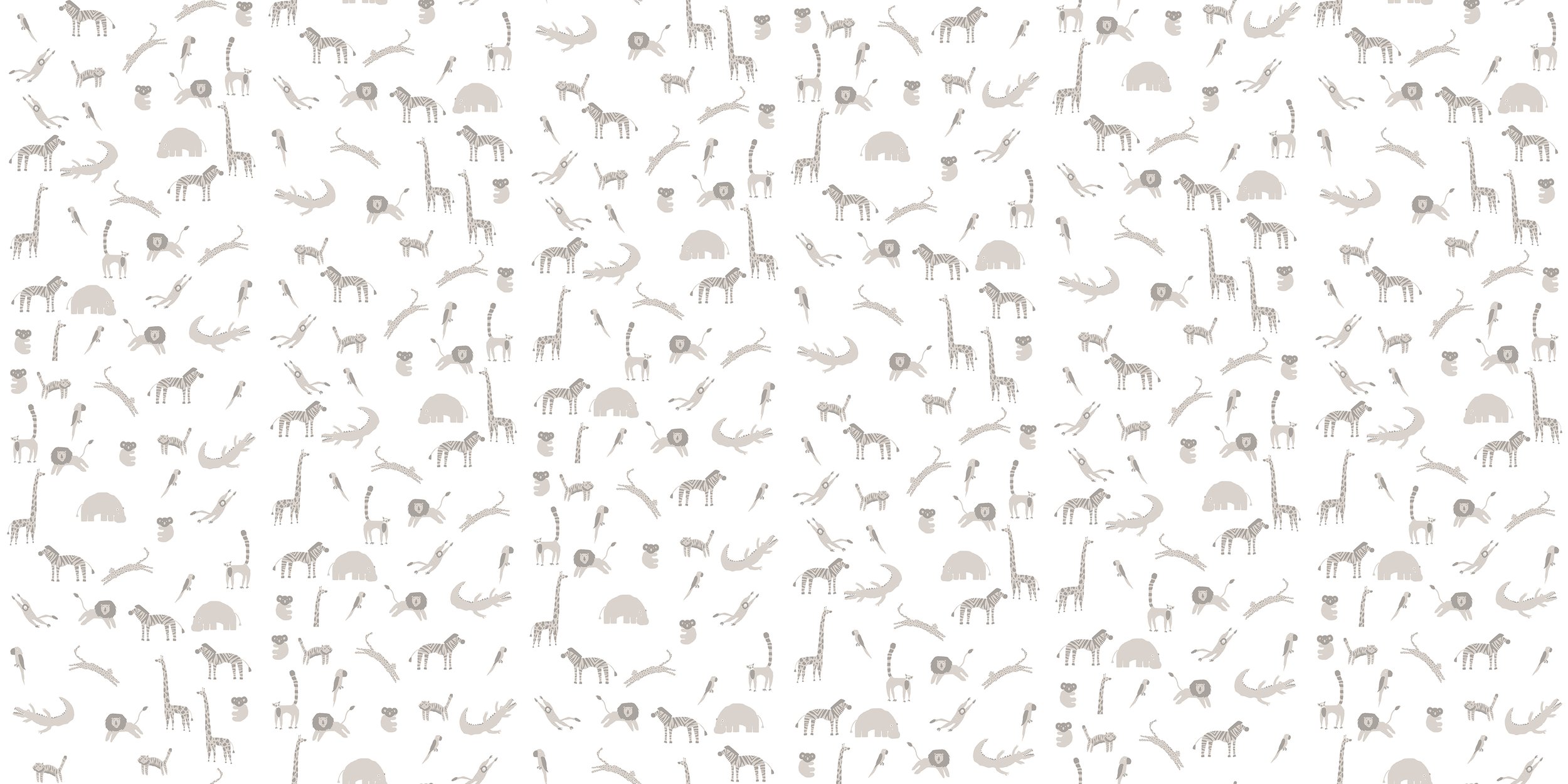 Wallpaper "Zoo", Monochrome