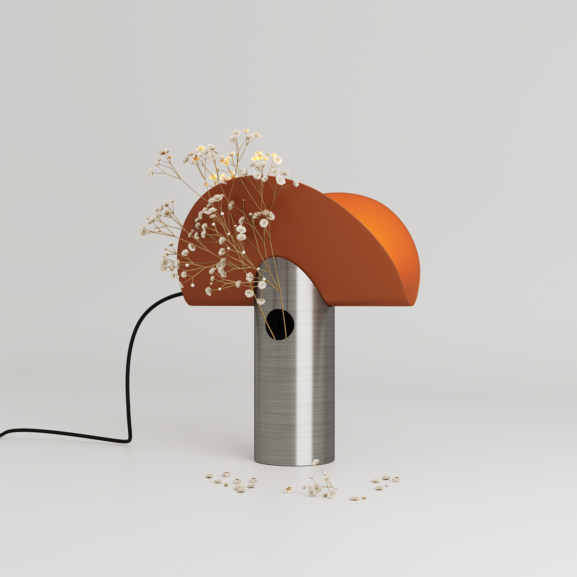 Table Lamp-Vase "Blend", Deep Orange