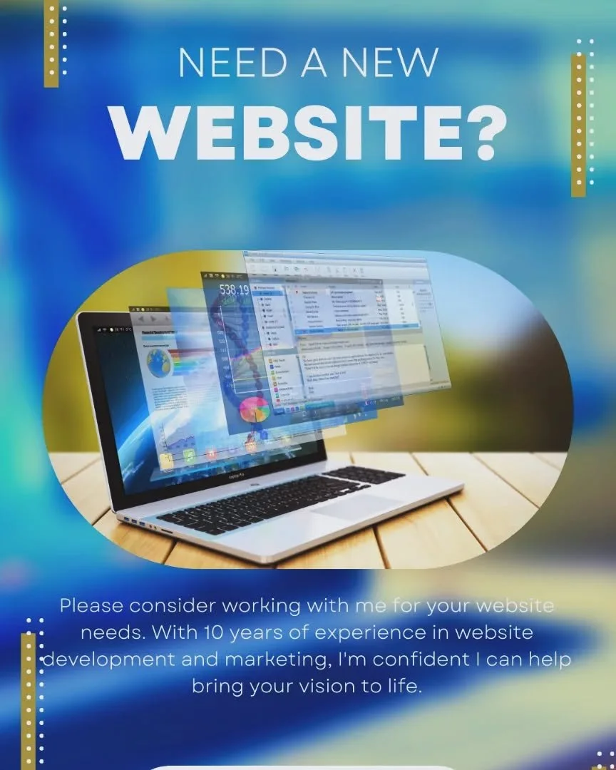 Please consider working with me for your website needs. With 10 years of experience in website development and marketing, I'm confident I can help bring your vision to life.

Please visit the Links in my Bio and have a nice day today 
#website #webde