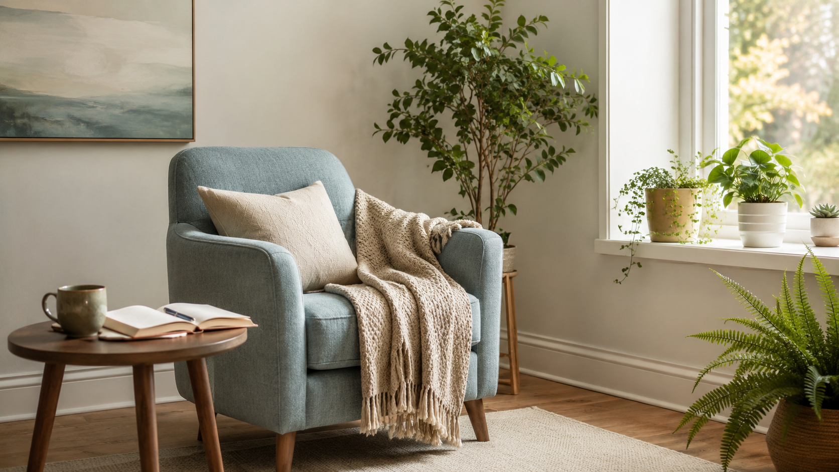 Calm consultation room for psychiatric services in Leesburg, FL