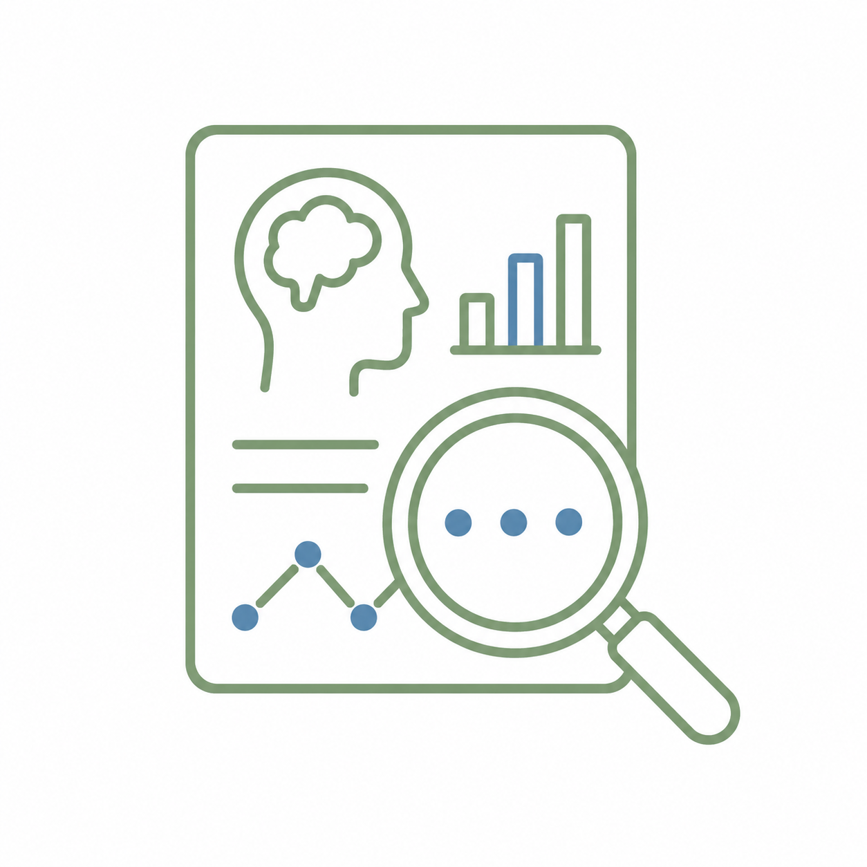 Psychiatric testing and assessment icon