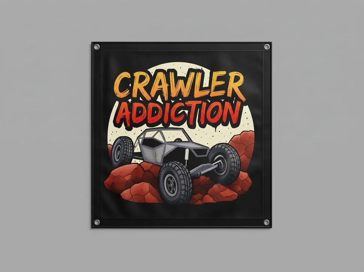 Large Crawler Addiction Banner 2' x 2'